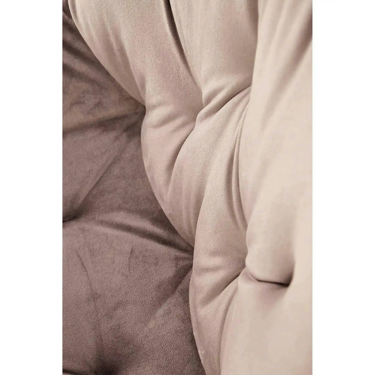 Scaun rotativ K519, bej/negru, stofa catifelata/metal, 54x63x86 cm