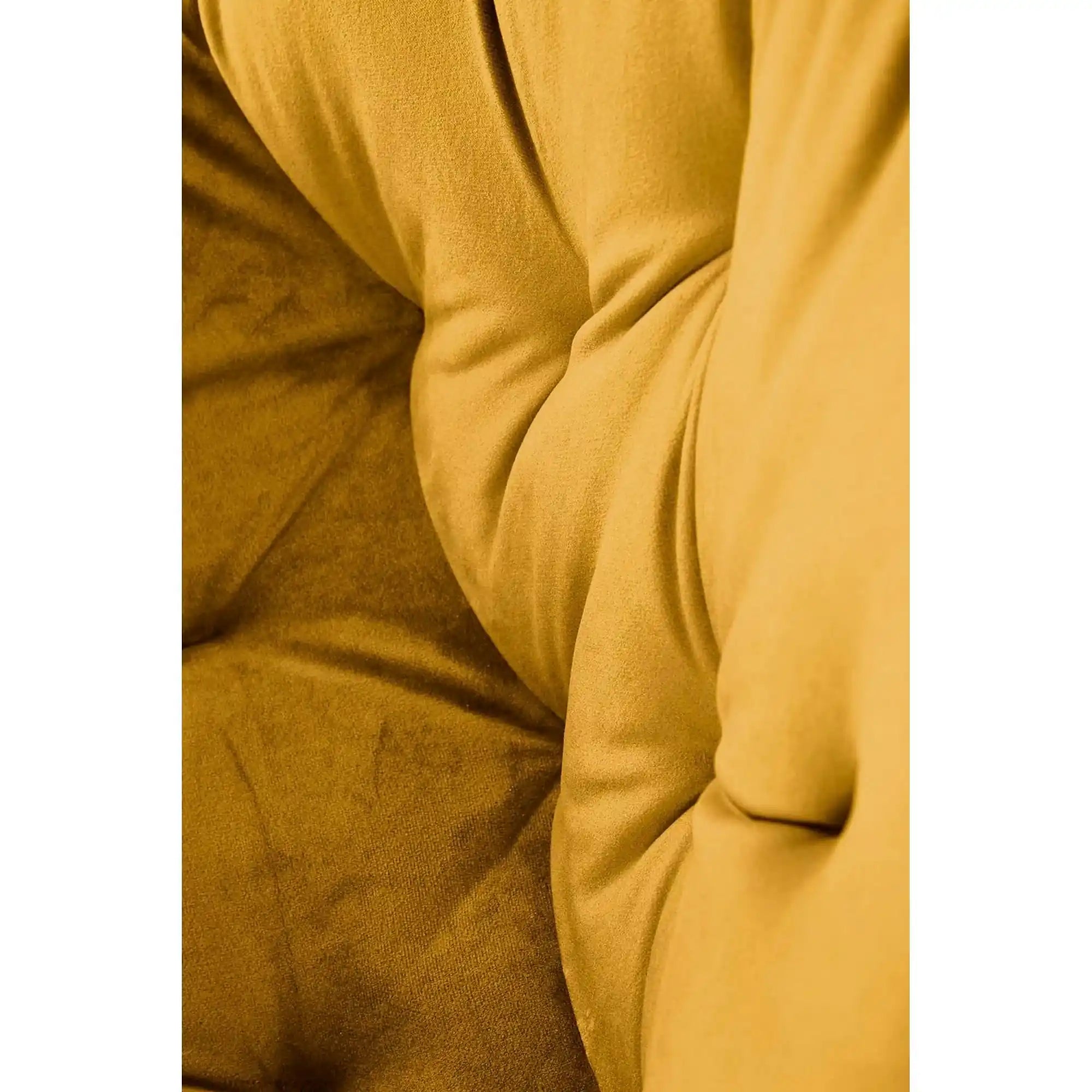 Scaun rotativ K519, galben/negru, stofa catifelata/metal, 54x63x86 cm