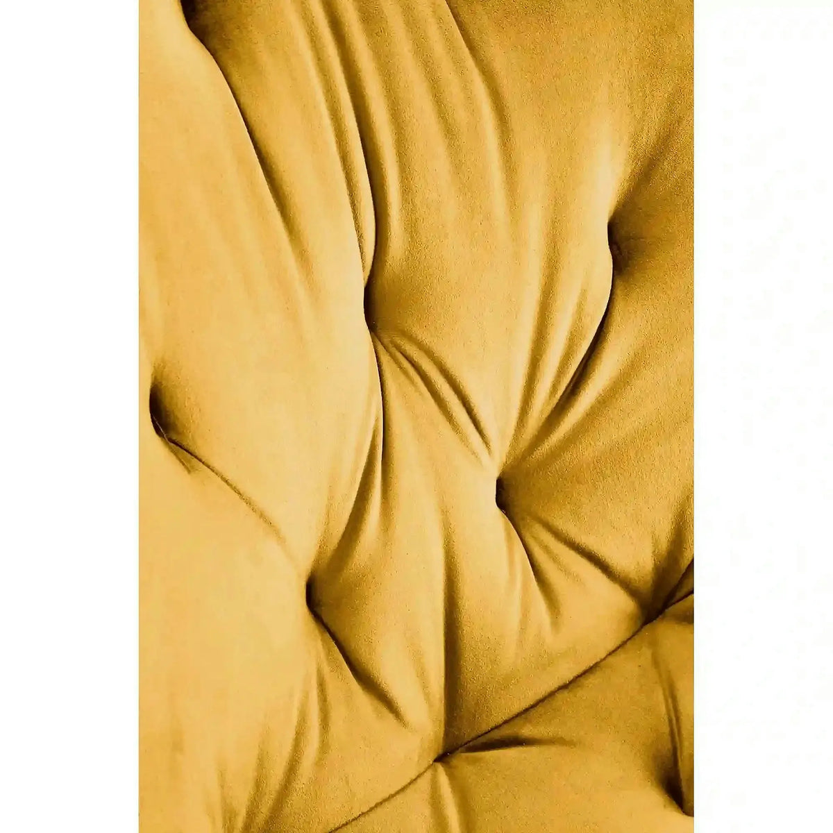 Scaun rotativ K519, galben/negru, stofa catifelata/metal, 54x63x86 cm