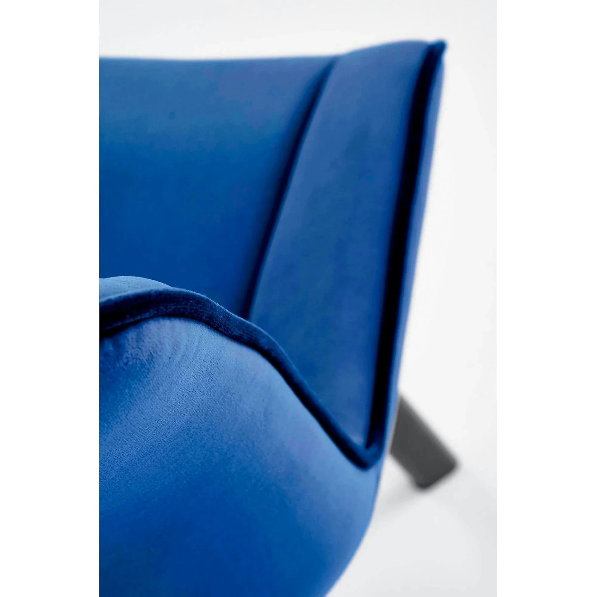 Scaun rotativ K520, albastru inchis, stofa catifelata/metal, 45x63x80 cm