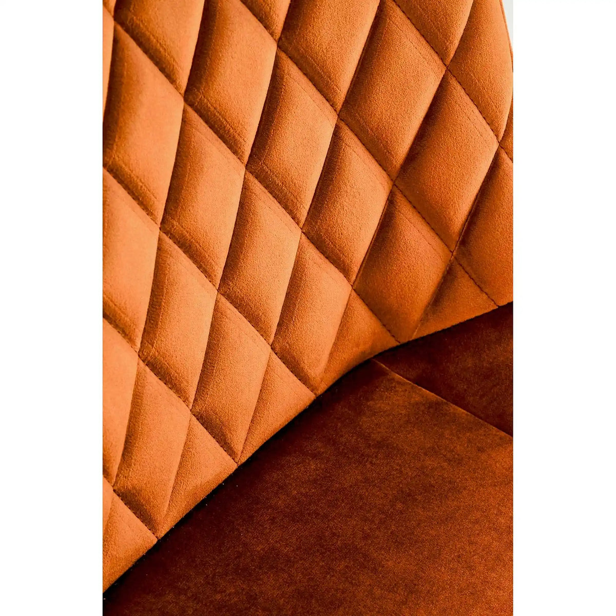Scaun rotativ K520, caramiziu/negru, stofa catifelata/metal, 45x63x80 cm