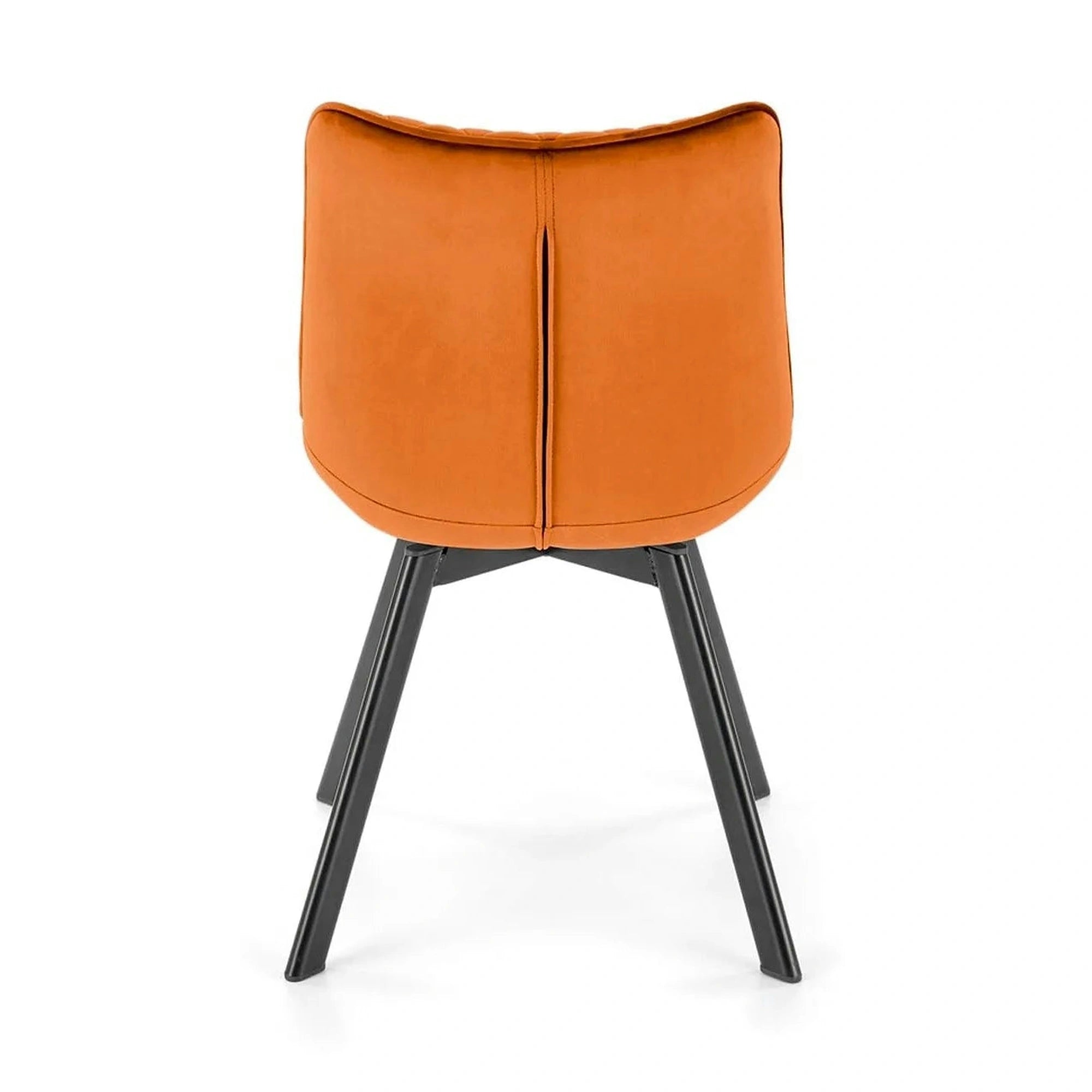 Scaun rotativ K520, caramiziu/negru, stofa catifelata/metal, 45x63x80 cm
