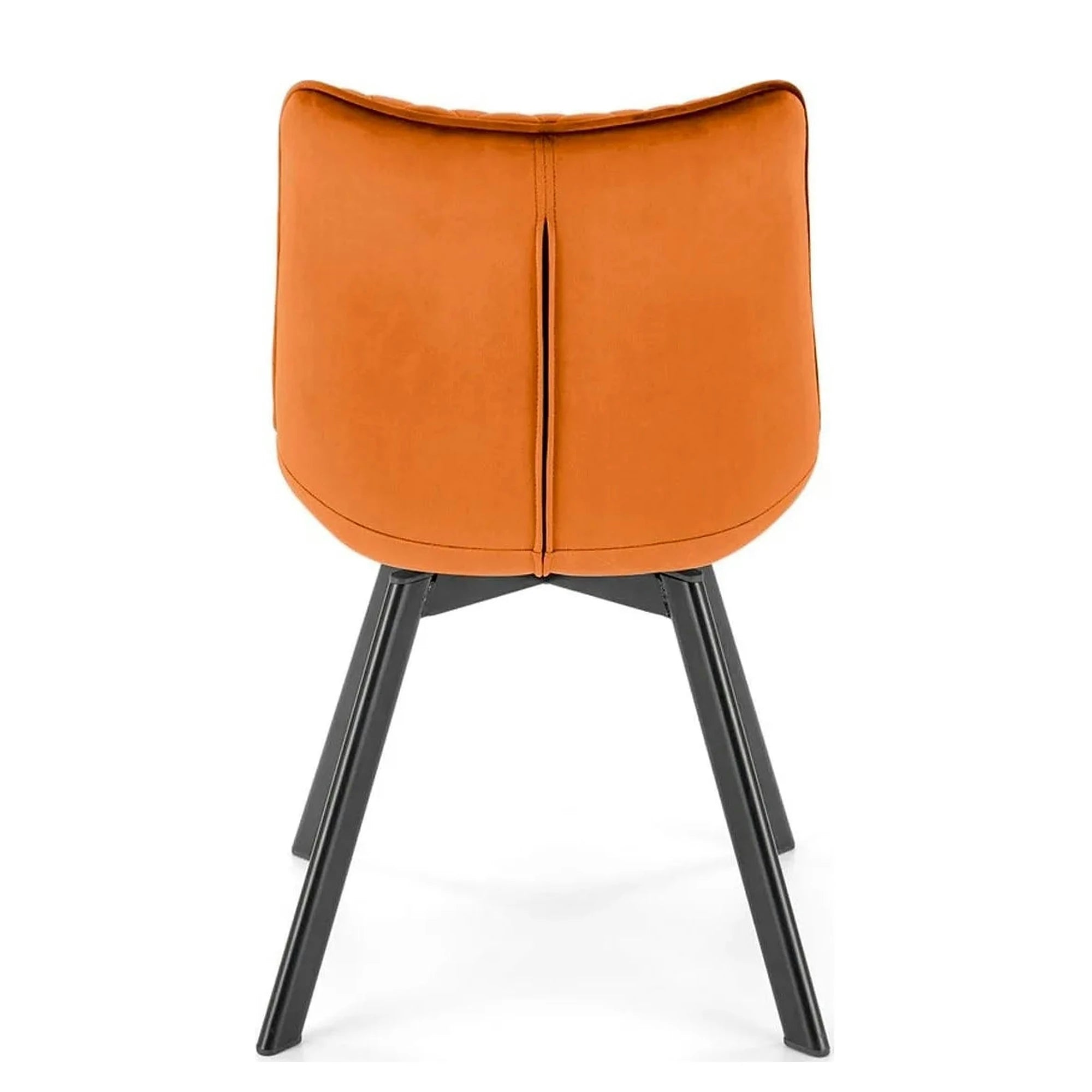 Scaun rotativ K520, caramiziu/negru, stofa catifelata/metal, 45x63x80 cm