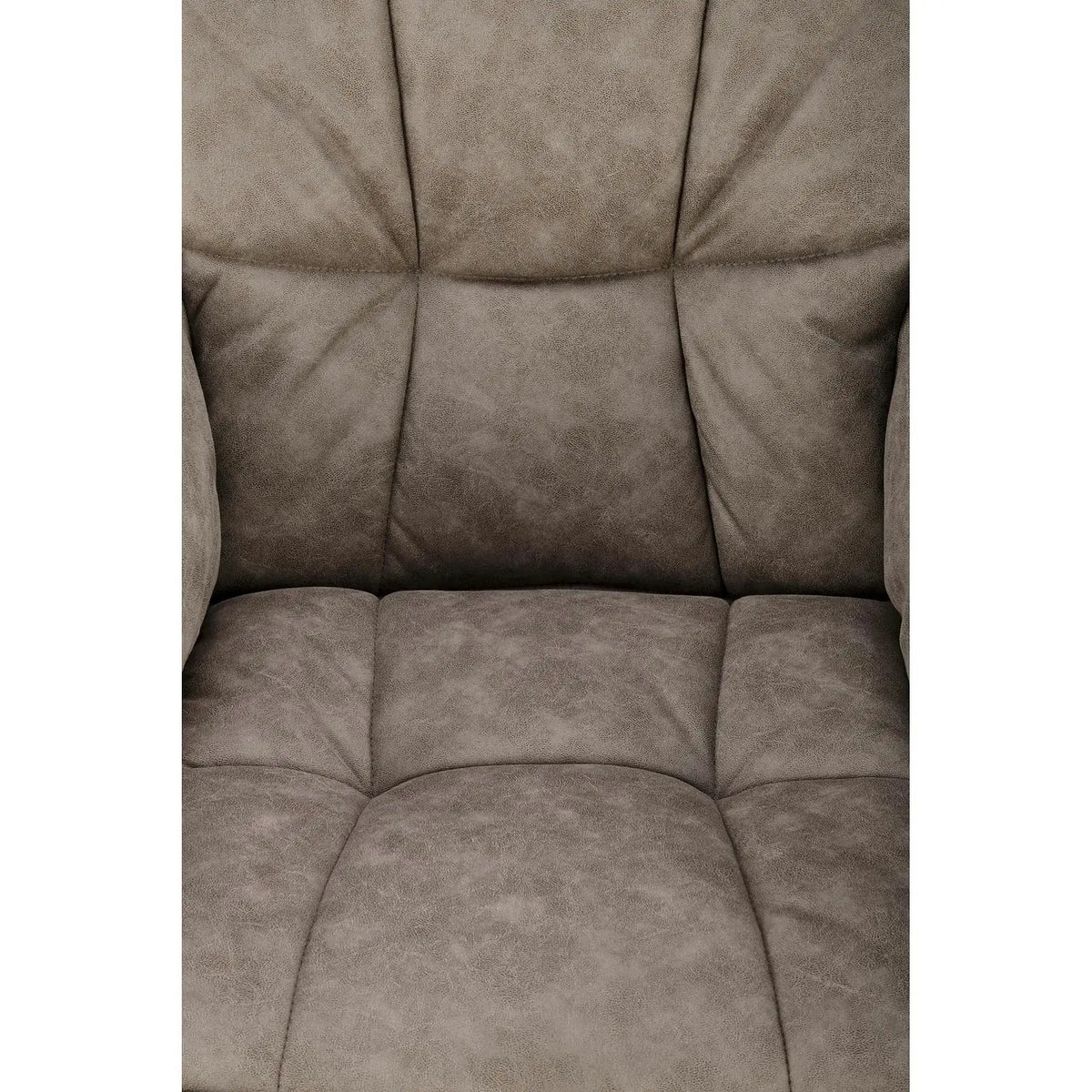 Scaun rotativ K523, gri/negru, stofa/piele ecologica, 61x61x85 cm