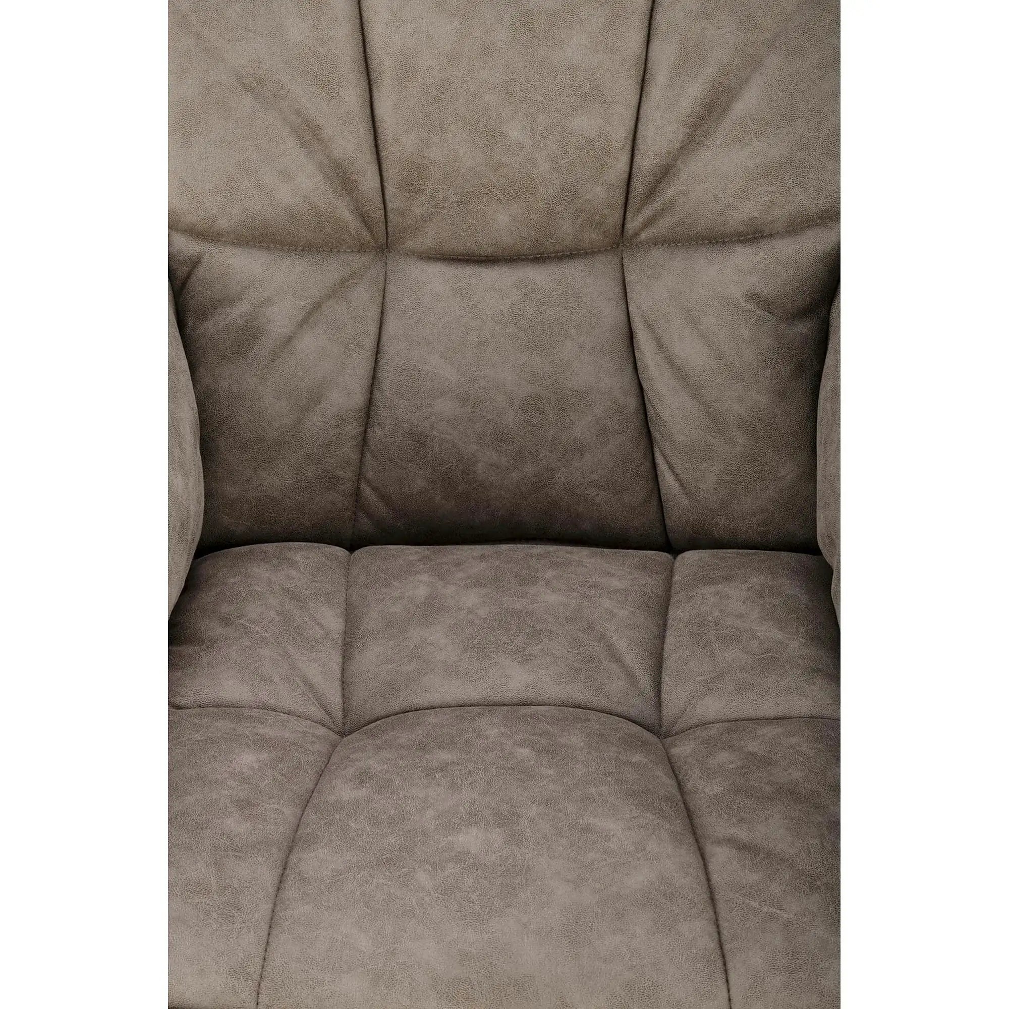 Scaun rotativ K523, gri/negru, stofa/piele ecologica, 61x61x85 cm