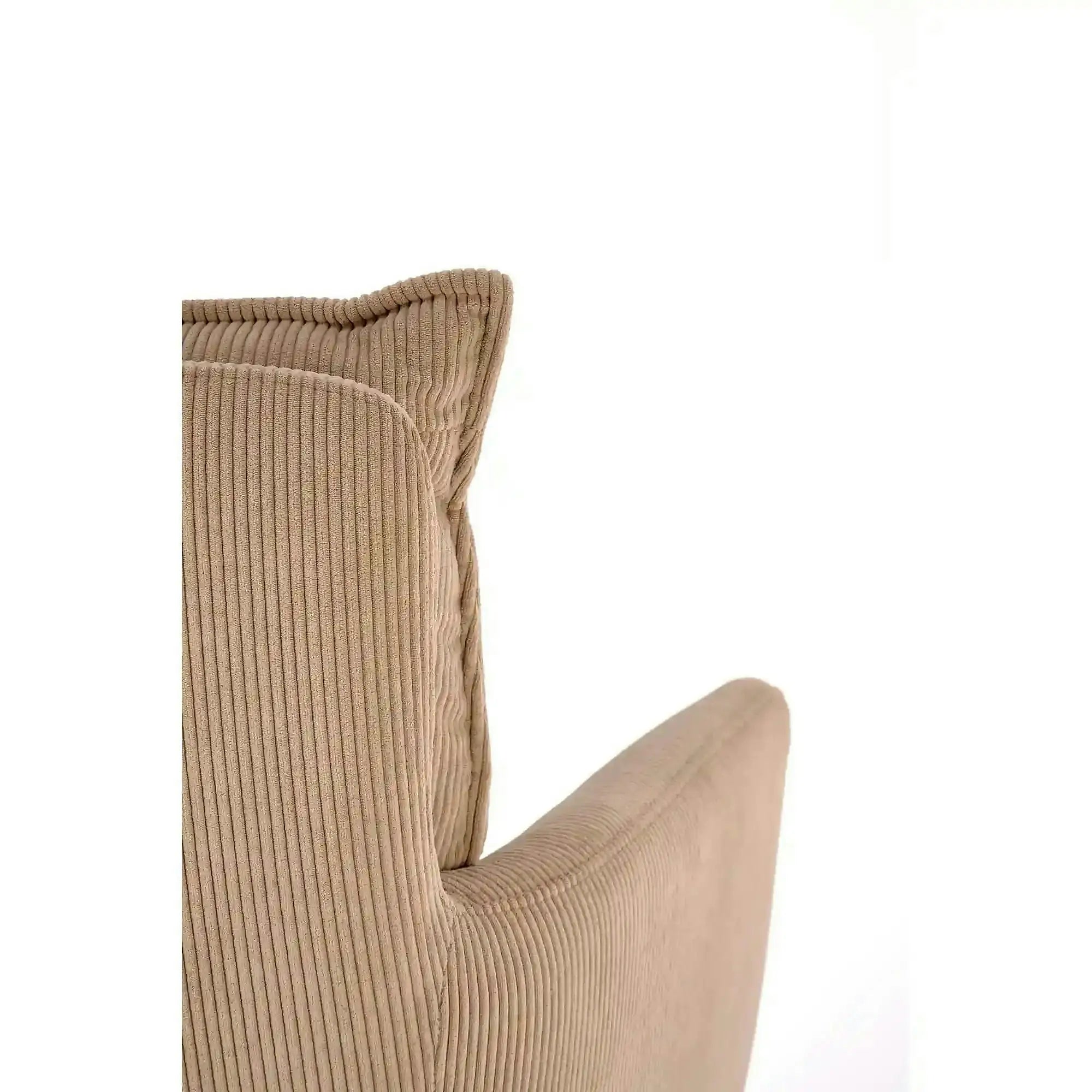 Scaun rotativ K528, cappucino/negru, stofa catifelata/metal, 60x67x90 cm