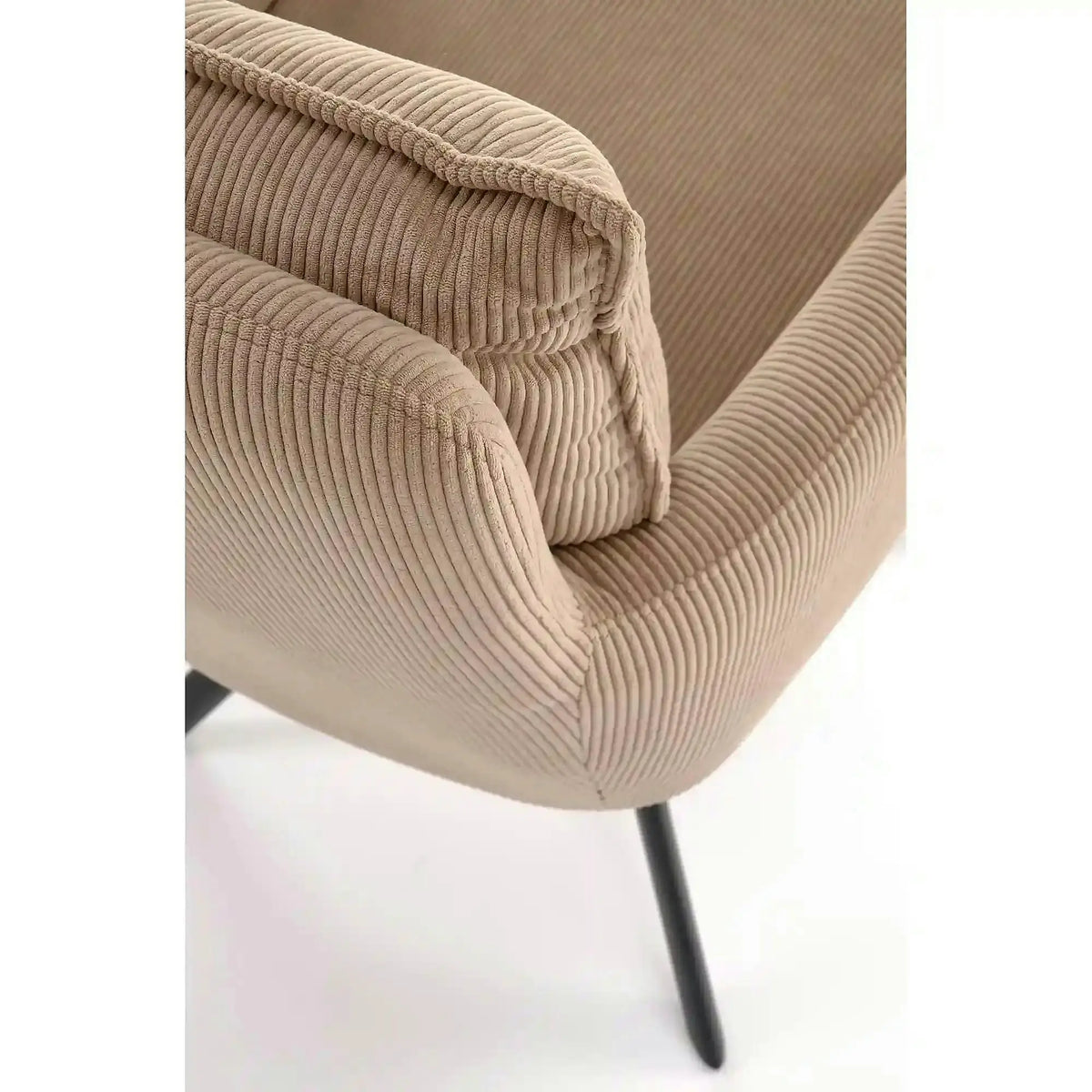 Scaun rotativ K528, cappucino/negru, stofa catifelata/metal, 60x67x90 cm