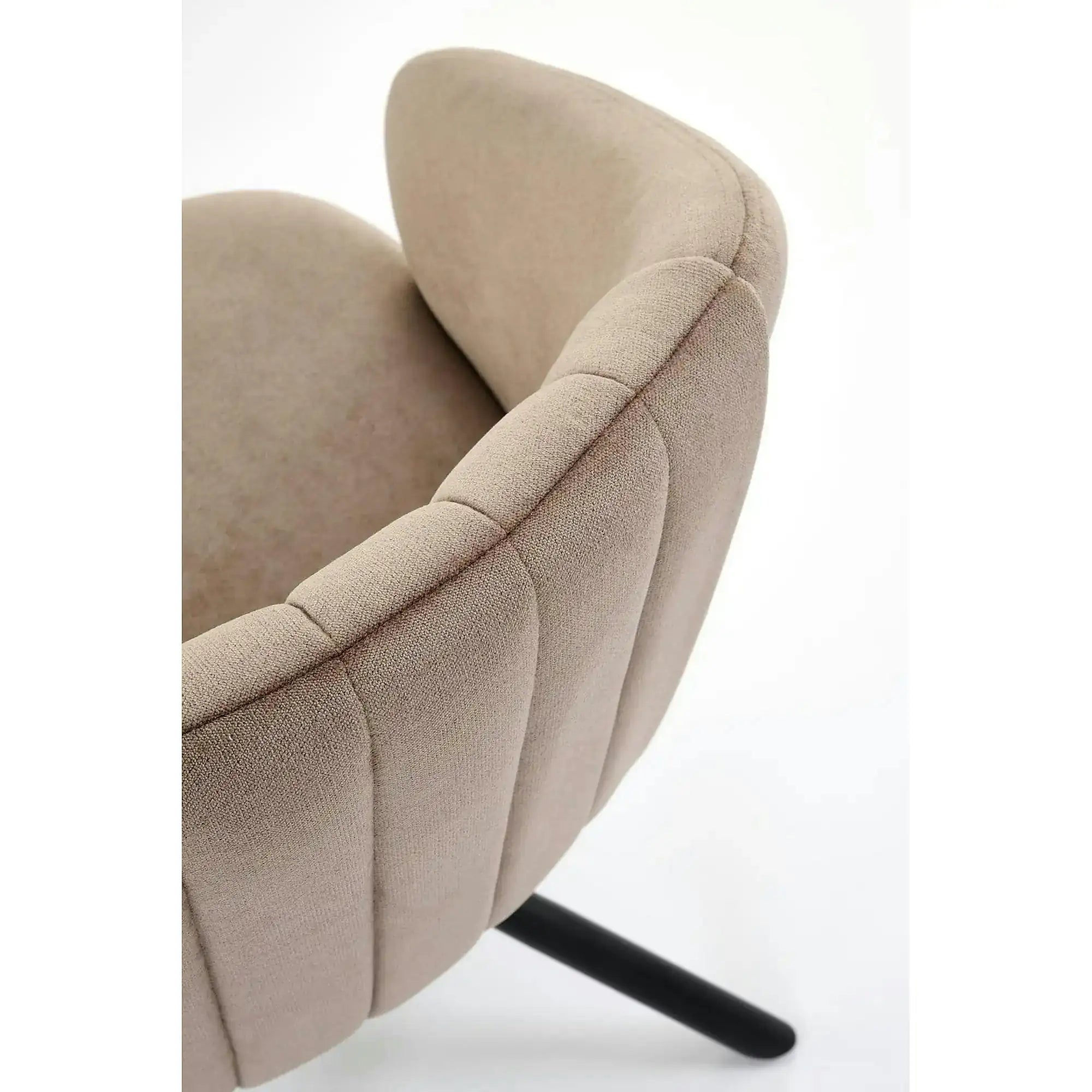 Scaun rotativ K533, cappuccino/negru, stofa clasica/metal, 57x60x80 cm