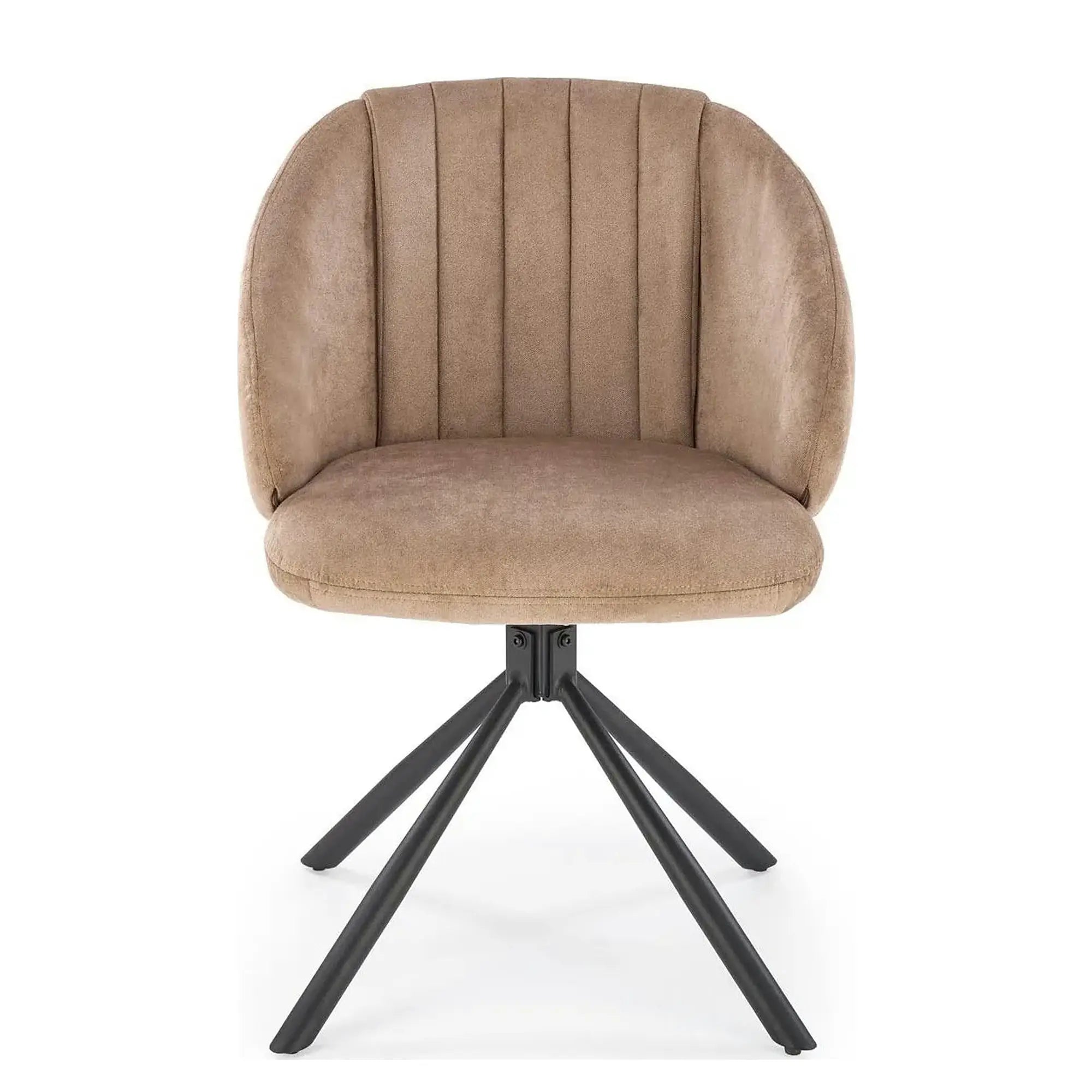Scaun rotativ K533, cappuccino/negru, stofa clasica/metal, 57x60x80 cm