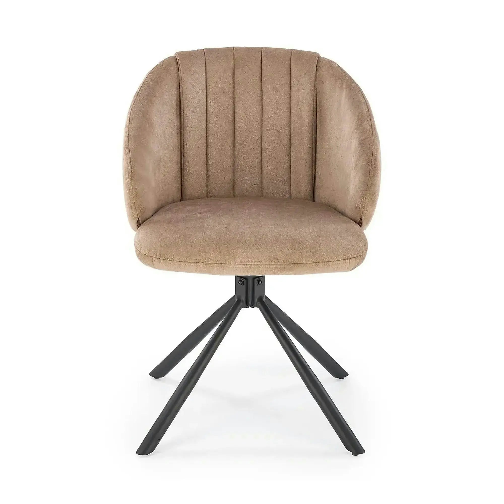 Scaun rotativ K533, cappuccino/negru, stofa clasica/metal, 57x60x80 cm
