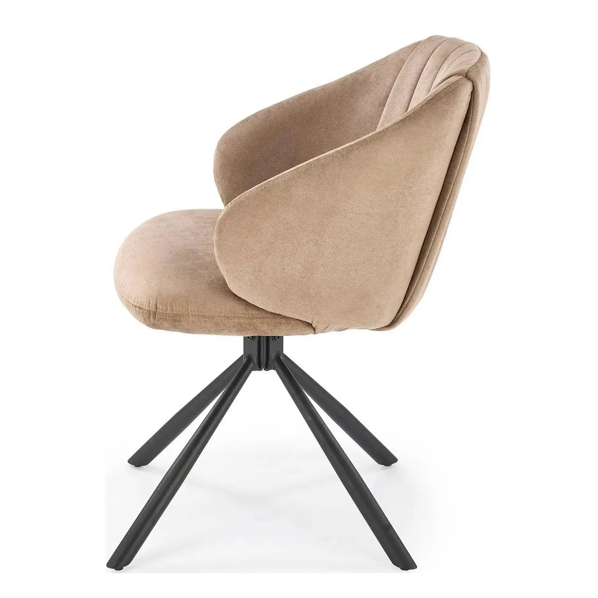 Scaun rotativ K533, cappuccino/negru, stofa clasica/metal, 57x60x80 cm
