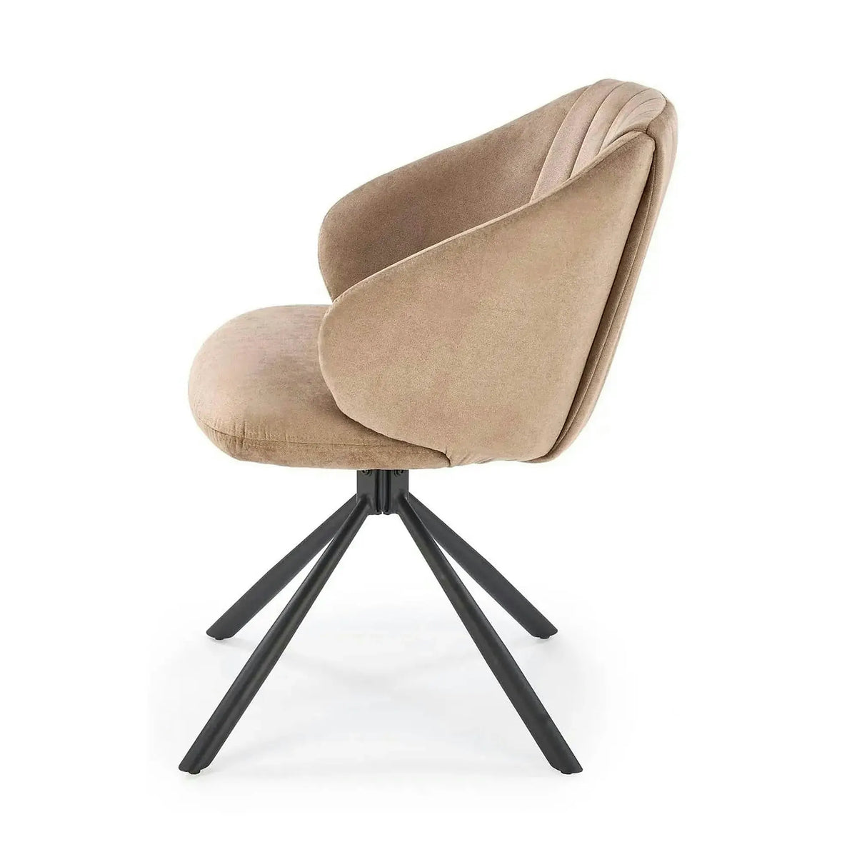 Scaun rotativ K533, cappuccino/negru, stofa clasica/metal, 57x60x80 cm