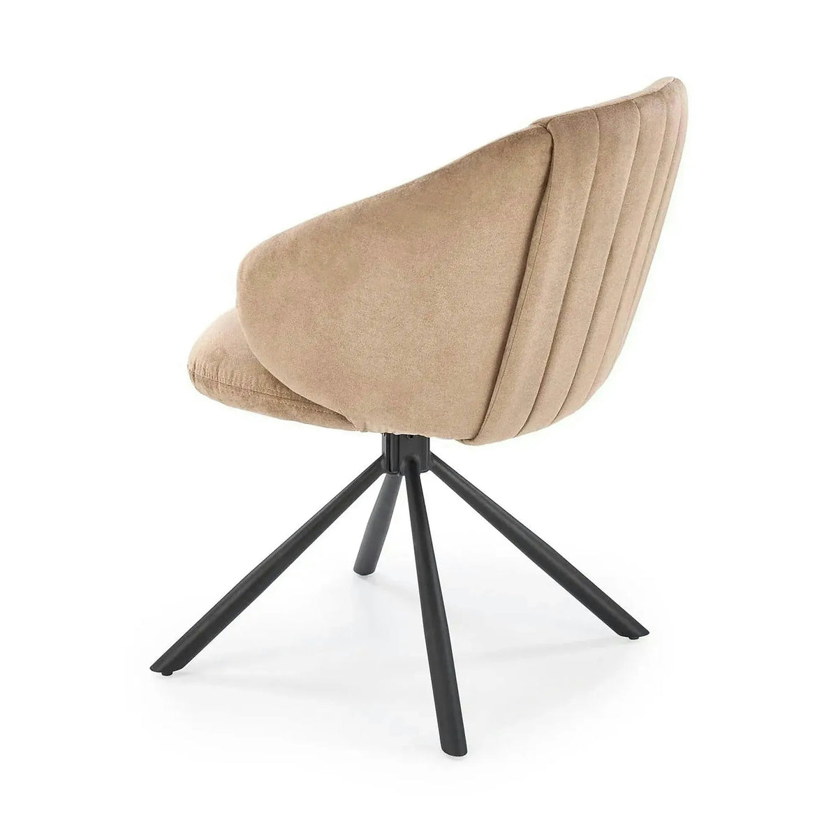 Scaun rotativ K533, cappuccino/negru, stofa clasica/metal, 57x60x80 cm