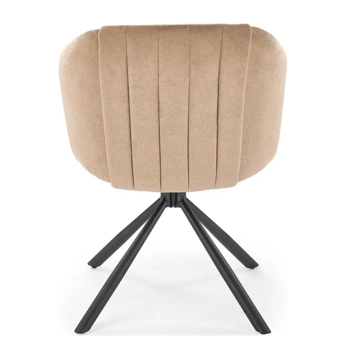 Scaun rotativ K533, cappuccino/negru, stofa clasica/metal, 57x60x80 cm