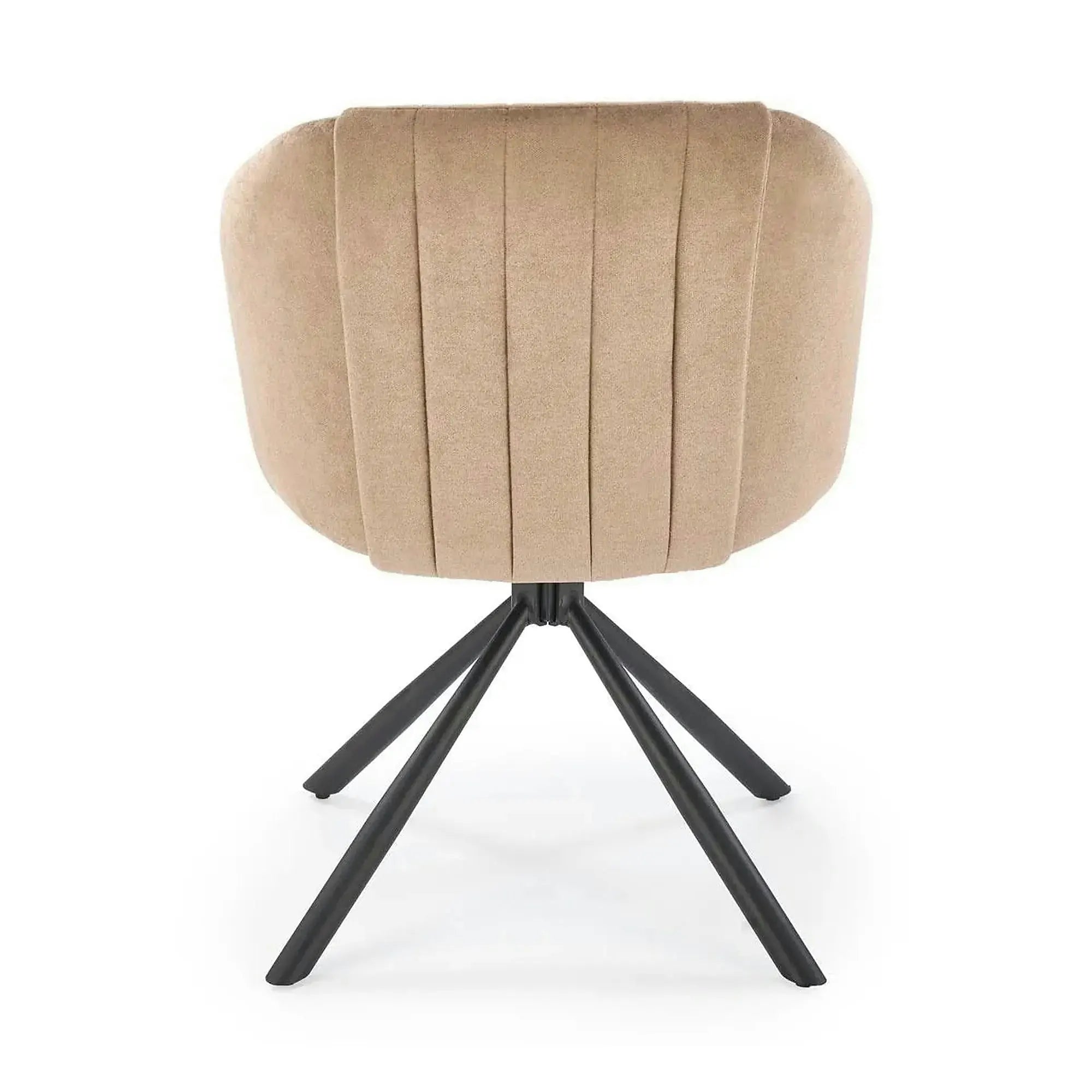Scaun rotativ K533, cappuccino/negru, stofa clasica/metal, 57x60x80 cm