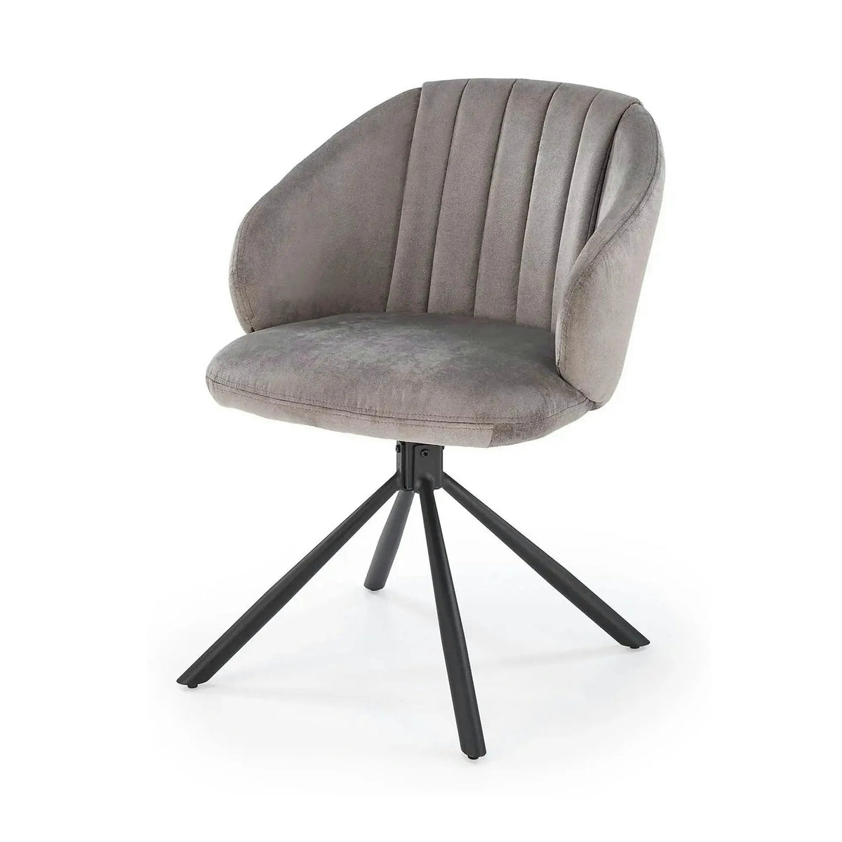 Scaun rotativ K533, gri/negru, stofa clasica/metal, 57x60x80 cm