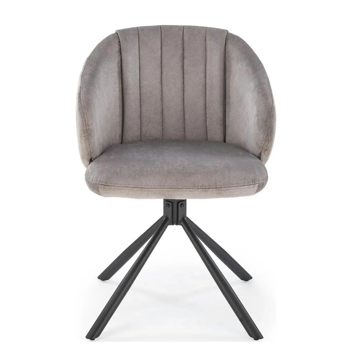 Scaun rotativ K533, gri/negru, stofa clasica/metal, 57x60x80 cm