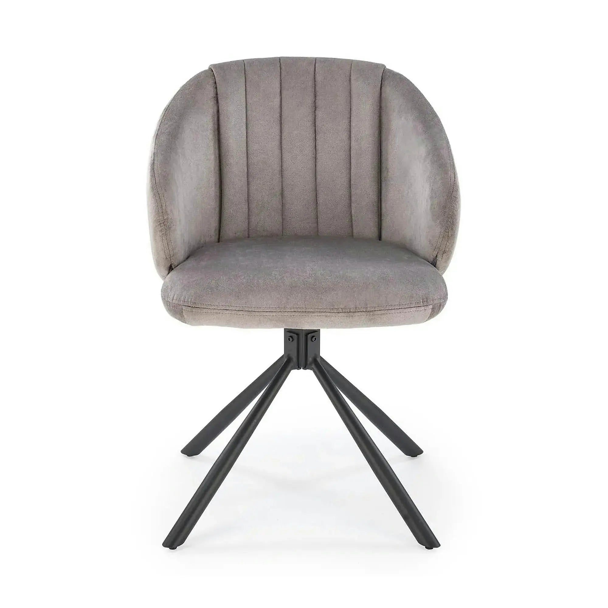 Scaun rotativ K533, gri/negru, stofa clasica/metal, 57x60x80 cm