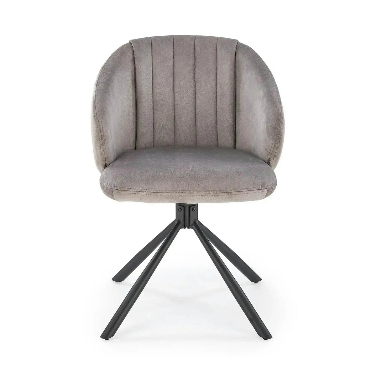 Scaun rotativ K533, gri/negru, stofa clasica/metal, 57x60x80 cm