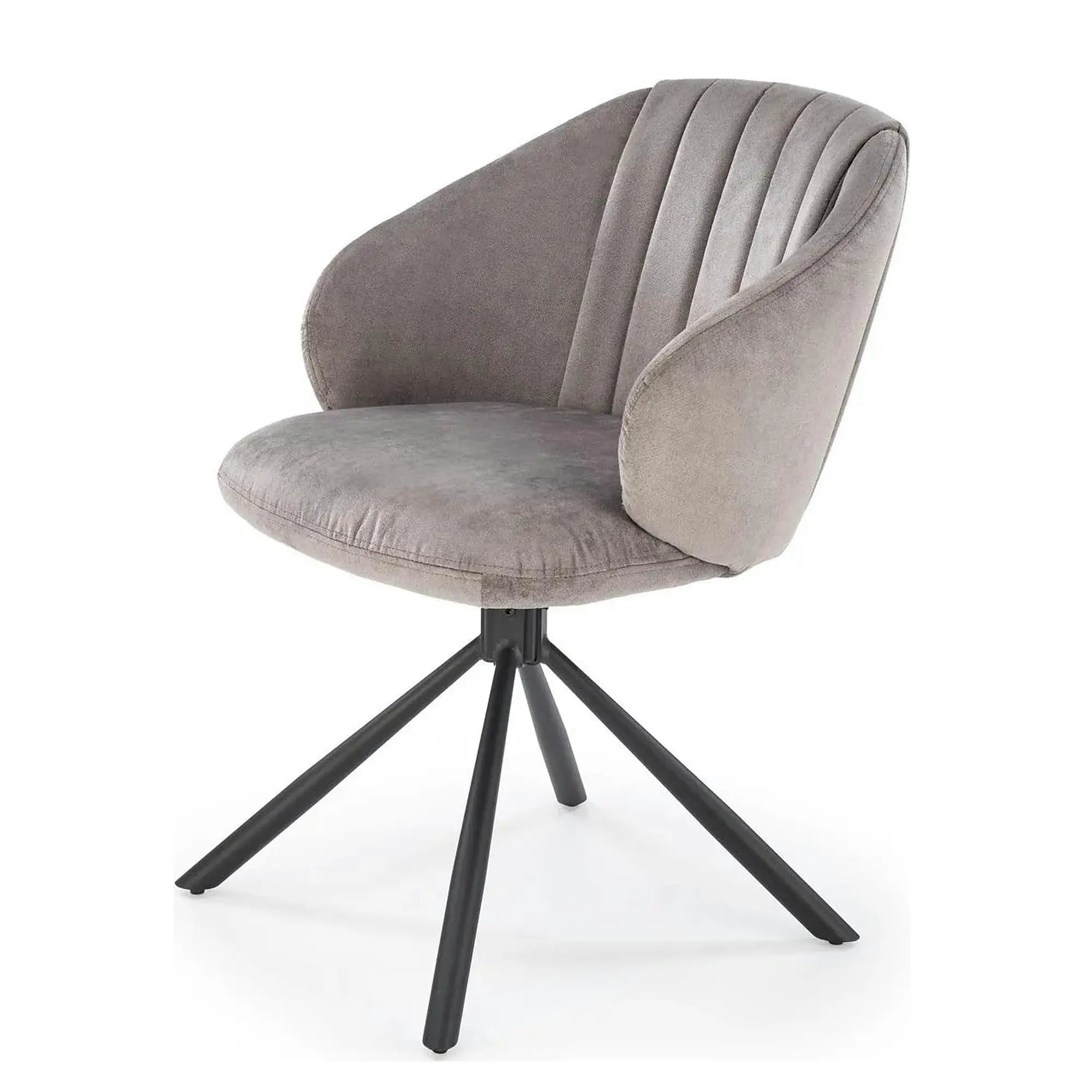 Scaun rotativ K533, gri/negru, stofa clasica/metal, 57x60x80 cm