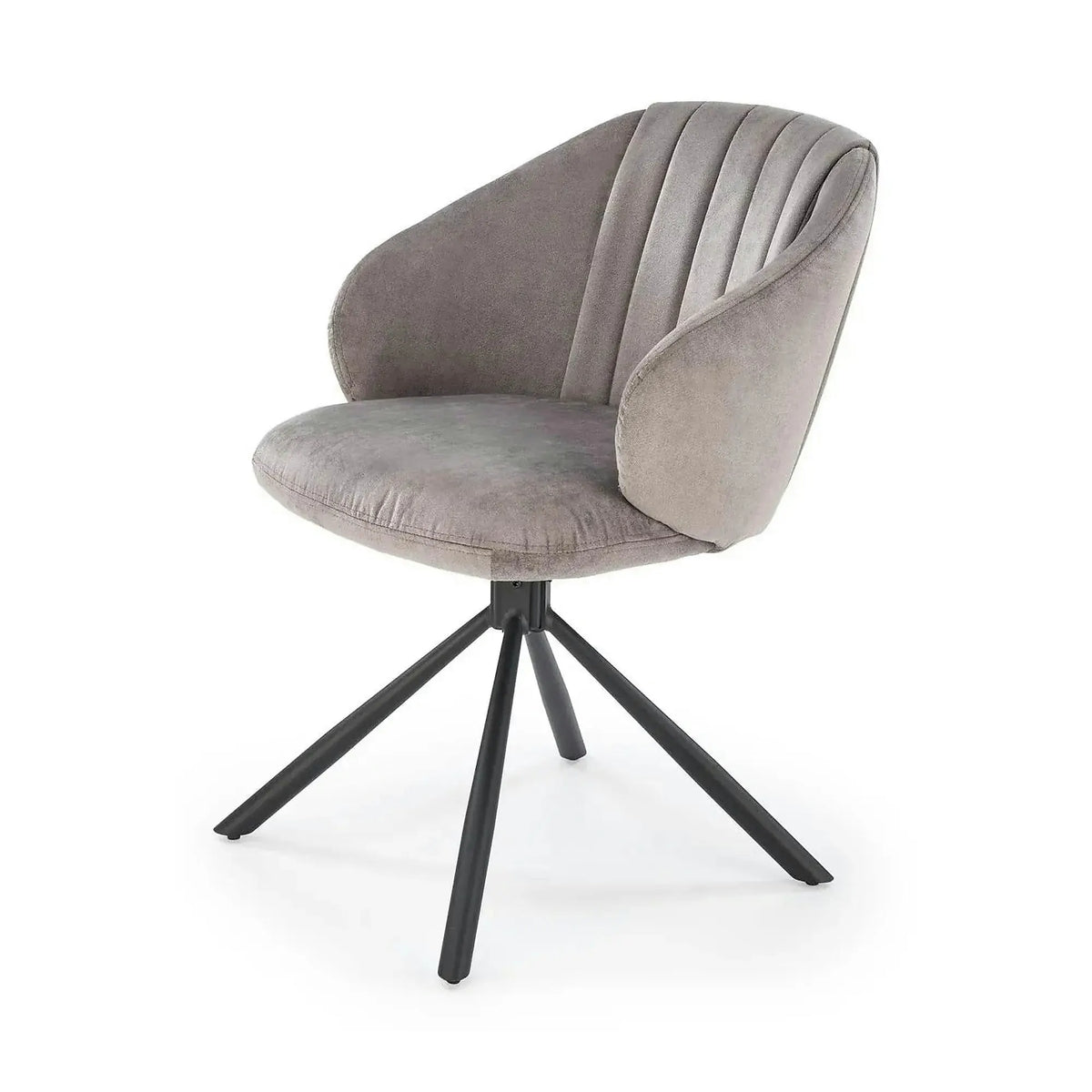 Scaun rotativ K533, gri/negru, stofa clasica/metal, 57x60x80 cm