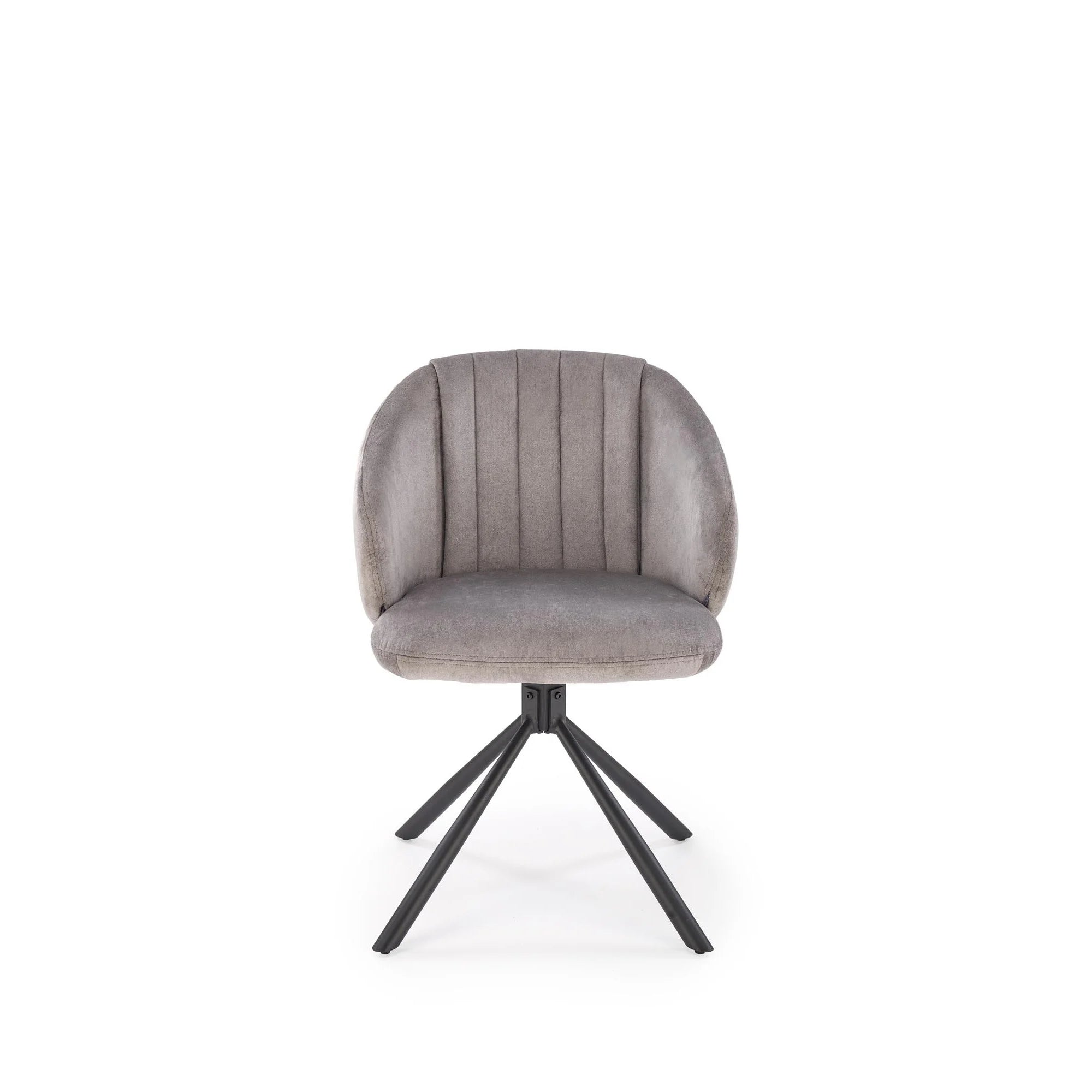 Scaun rotativ K533, gri/negru, stofa clasica/metal, 57x60x80 cm