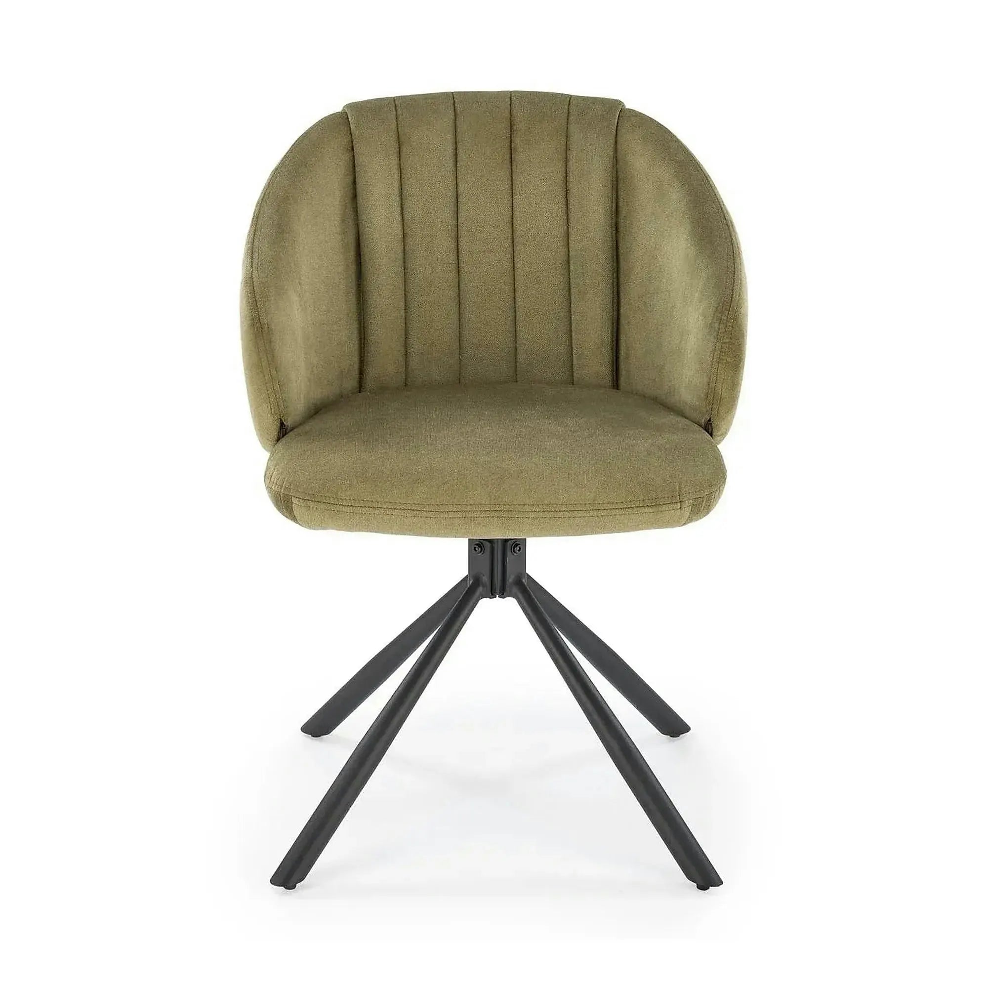 Scaun rotativ K533, verde/negru, stofa clasica/metal, 57x60x80 cm