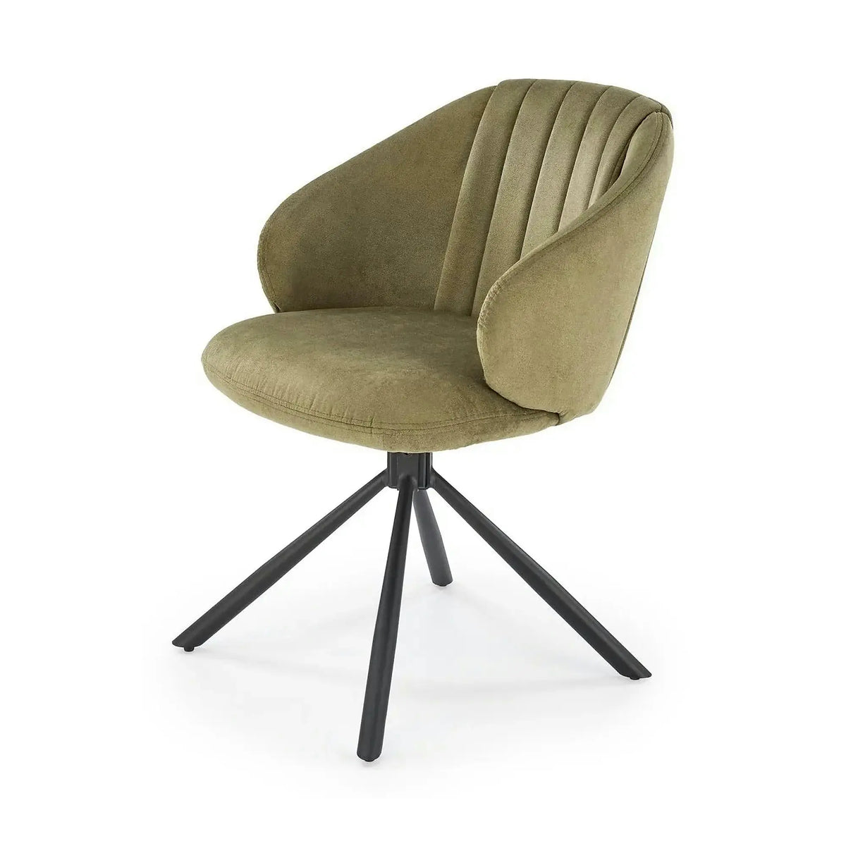 Scaun rotativ K533, verde/negru, stofa clasica/metal, 57x60x80 cm