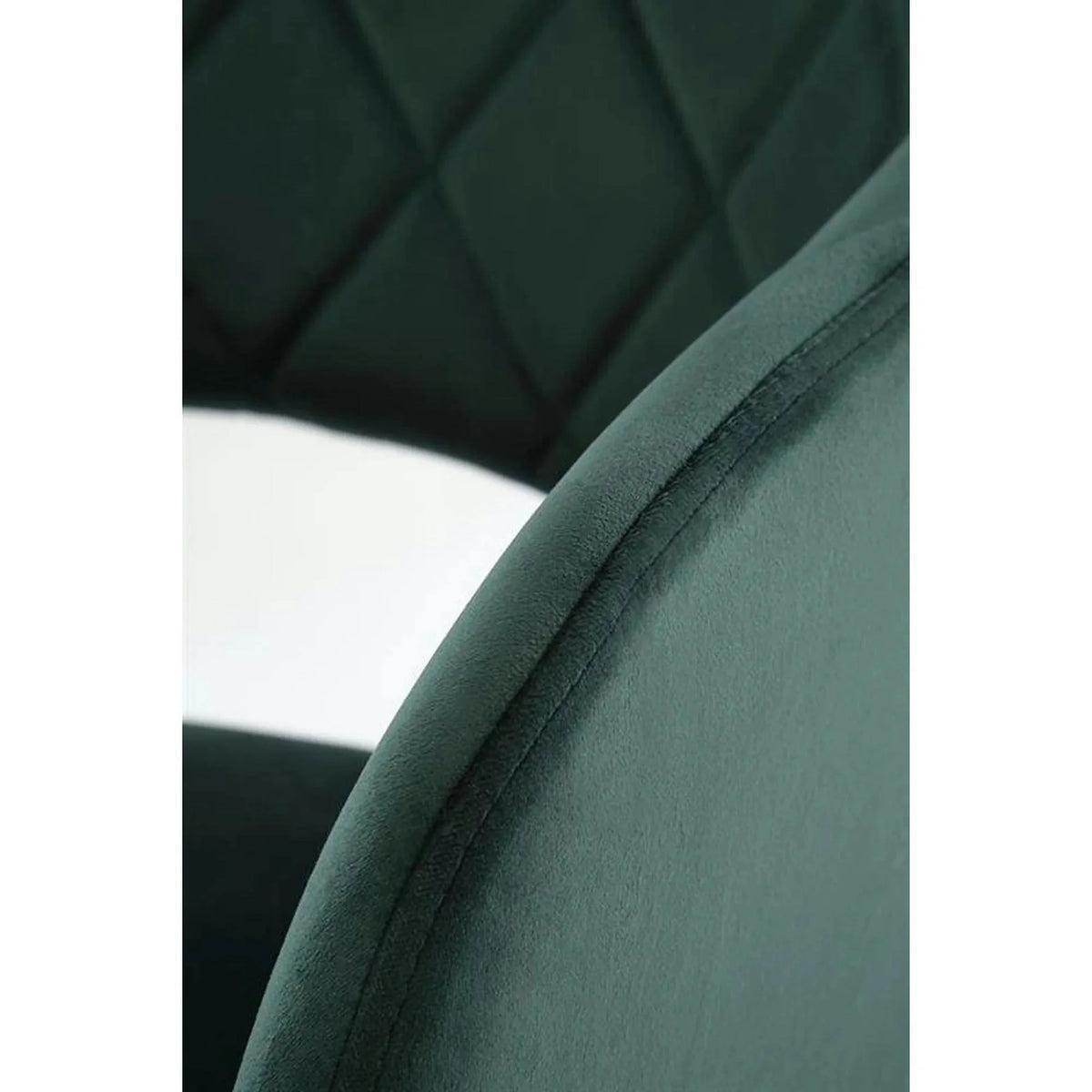 Scaun rotativ K535, verde inchis/negru, stofa catifelata/metal, 57x60x86 cm