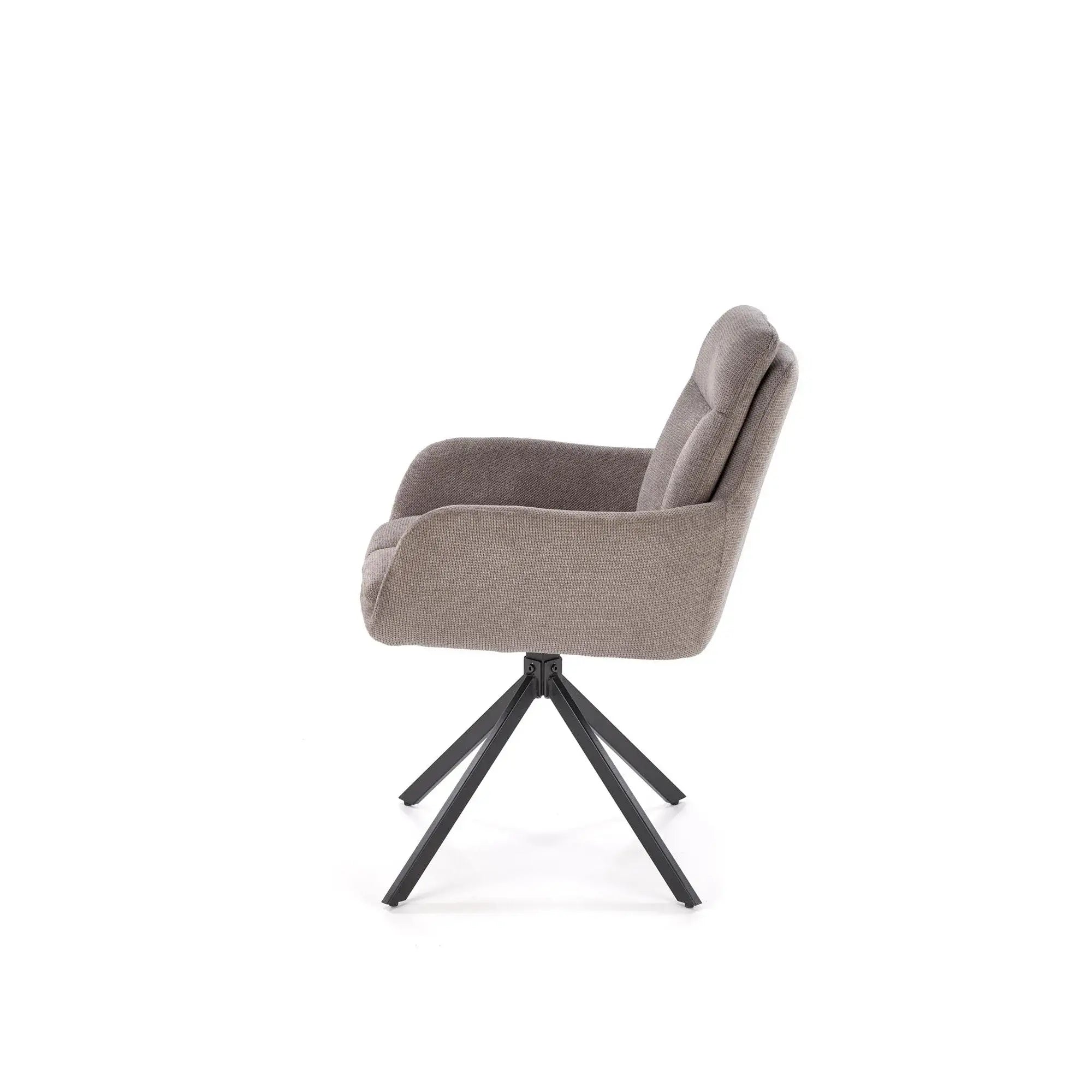 Scaun rotativ K536, gri/negru, stofa clasica/metal, 62x68x85 cm