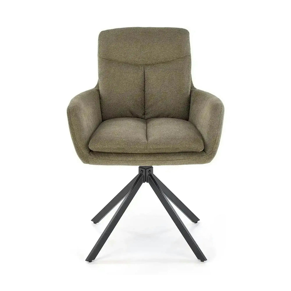 Scaun rotativ K536, verde/negru, stofa clasica/metal, 62x68x85 cm