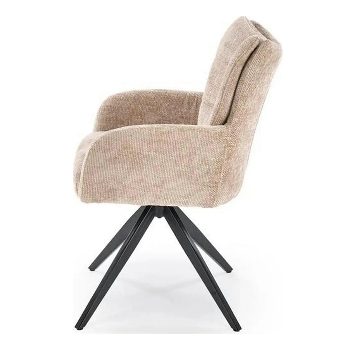 Scaun rotativ K540, bej/negru, stofa clasica/metal, 60x63x89 cm