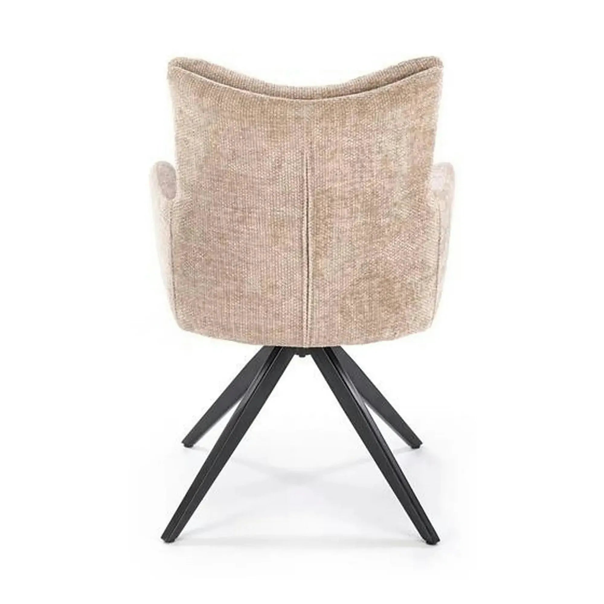 Scaun rotativ K540, bej/negru, stofa/metal, 60x63x89 cm