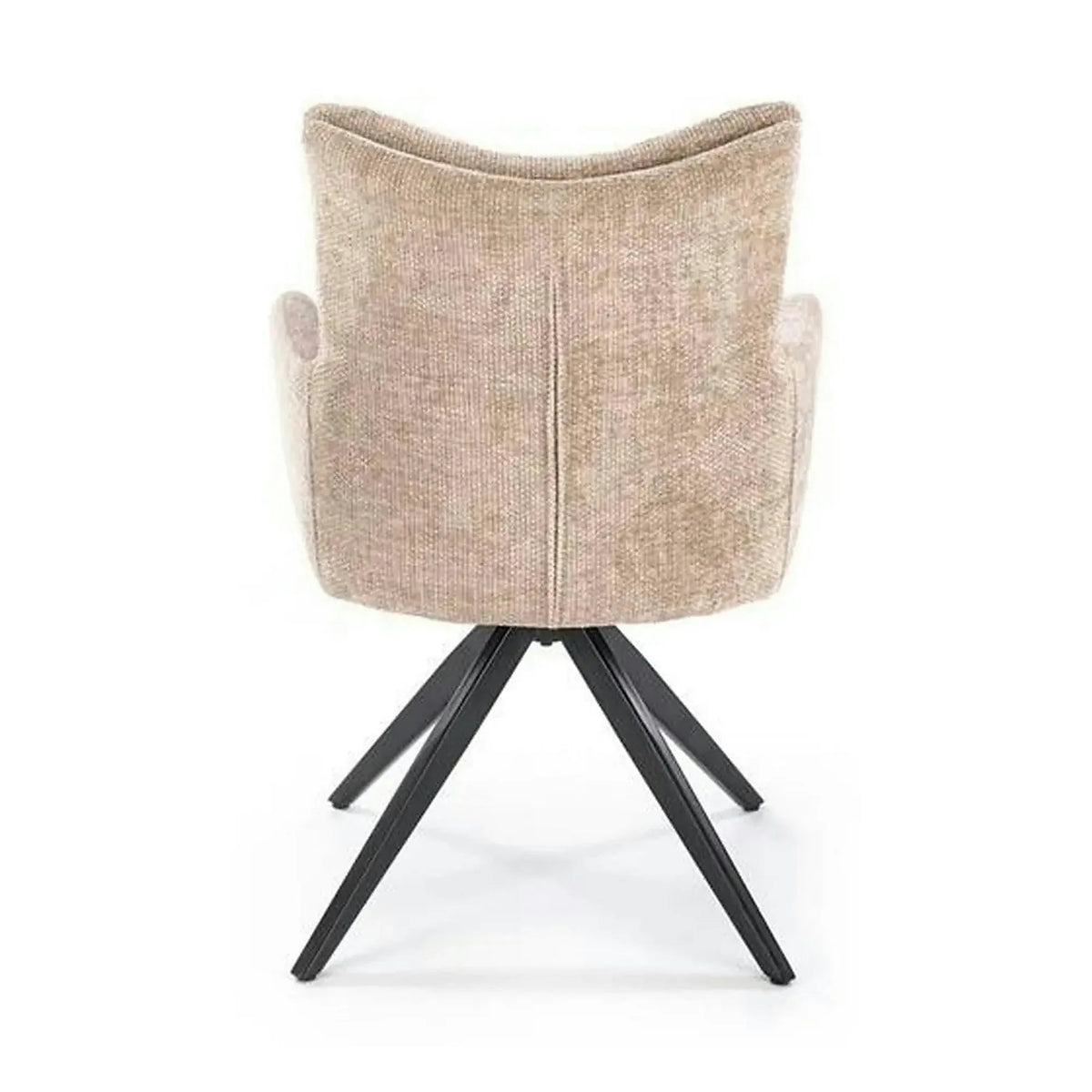 Scaun rotativ K540, bej/negru, stofa/metal, 60x63x89 cm