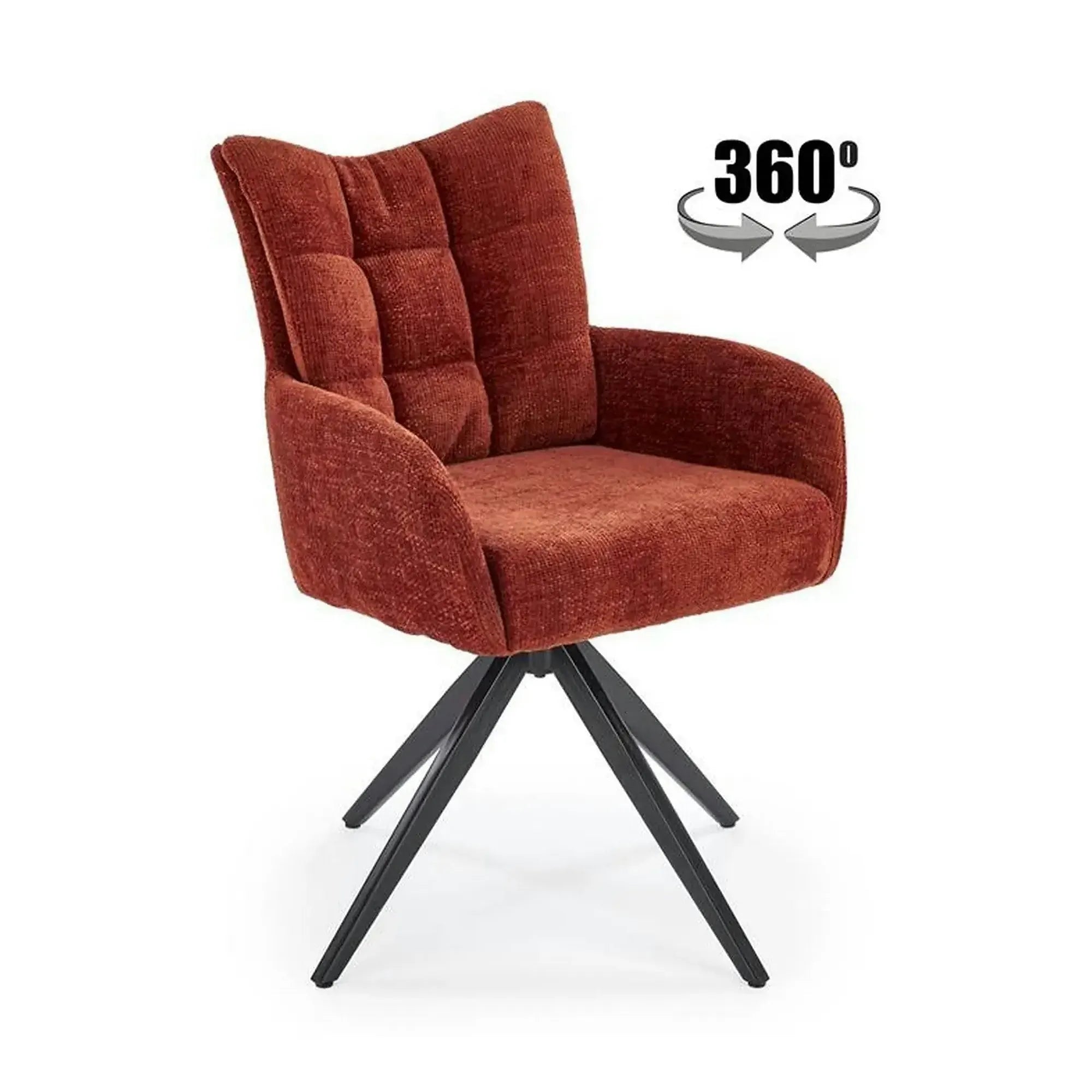 Scaun rotativ K540, scortisoara/negru, stofa/metal, 60x63x89 cm