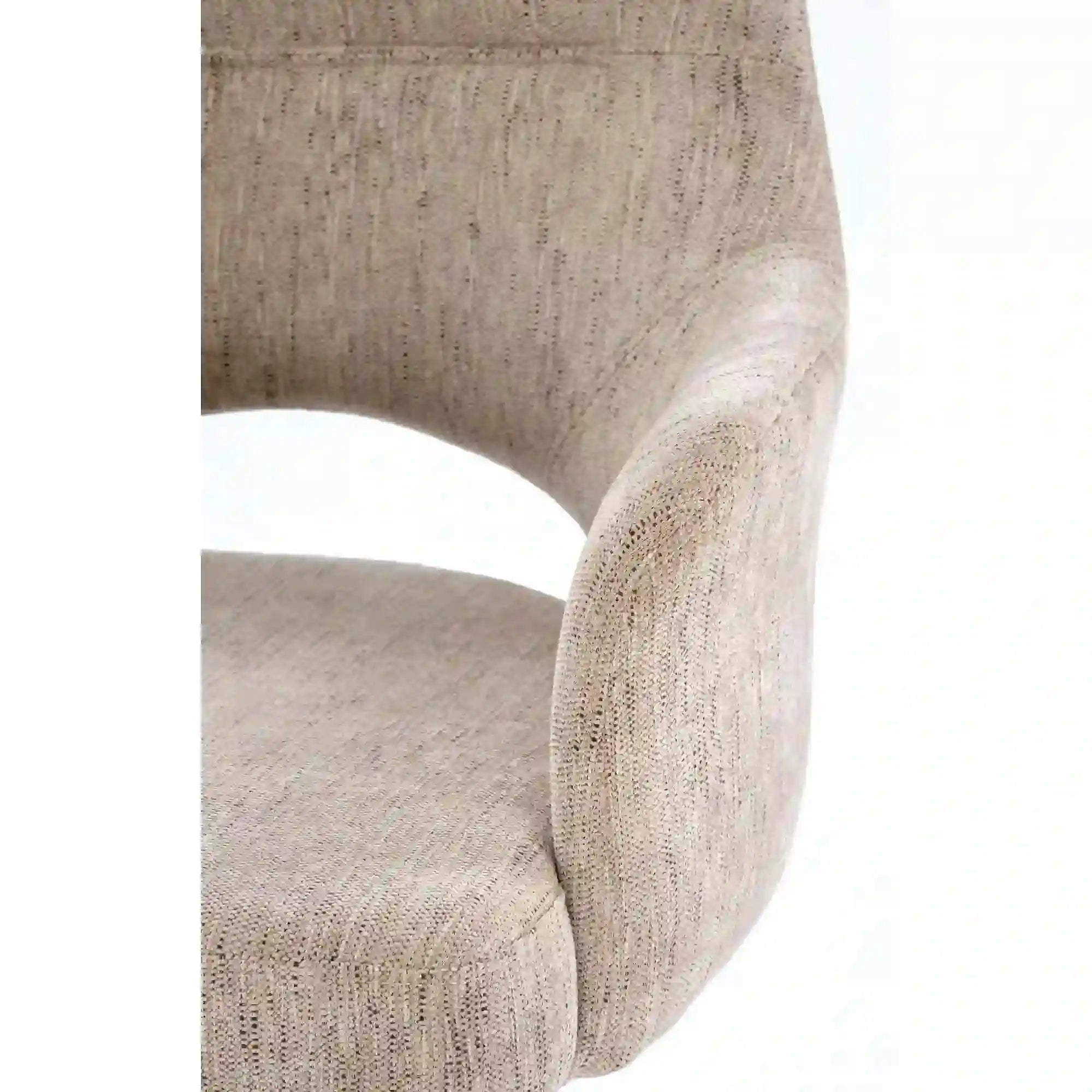 Scaun rotativ K542, bej/negru, stofa clasica/metal, 58x64x88 cm