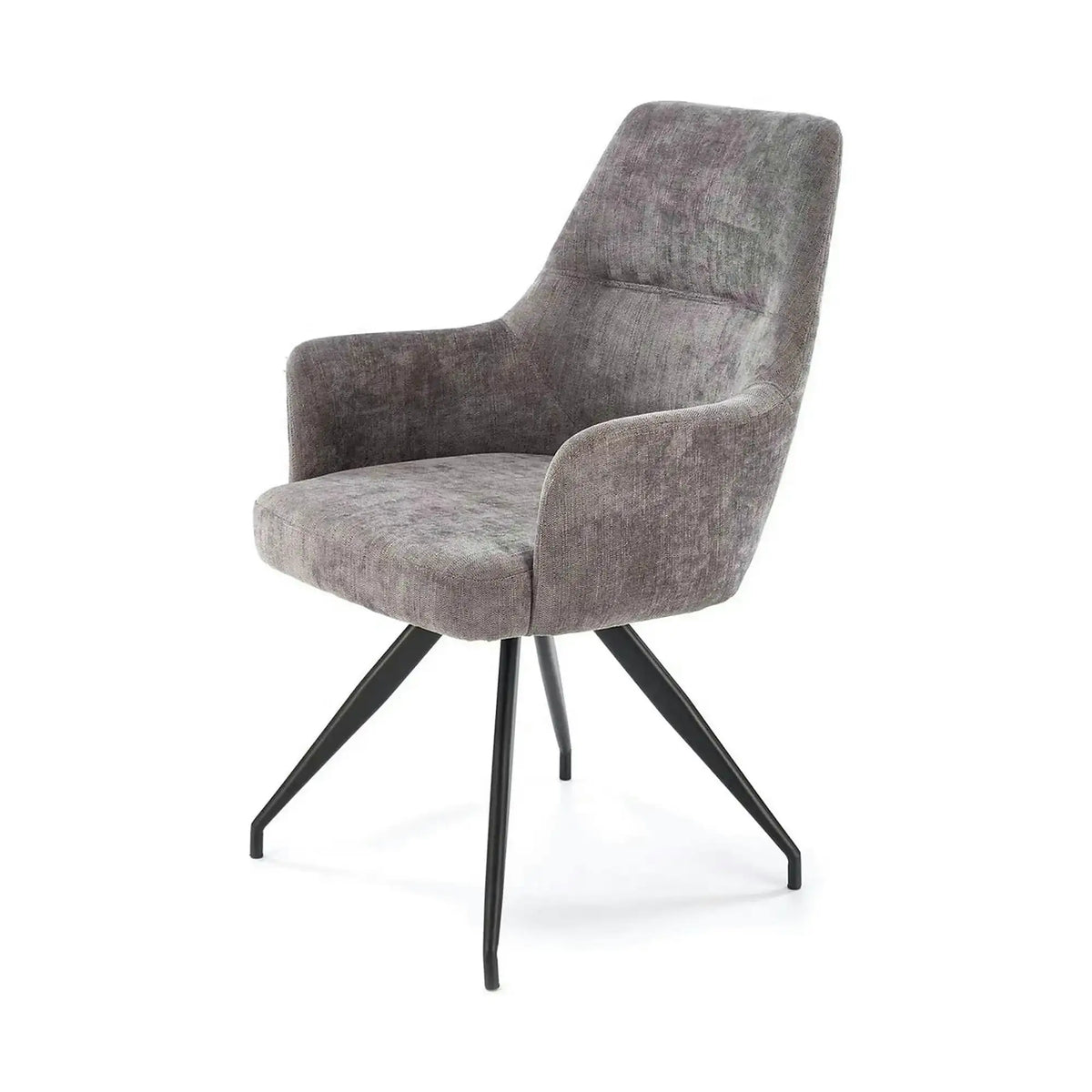 Scaun rotativ K542, gri/negru, stofa clasica/metal, 58x64x88 cm