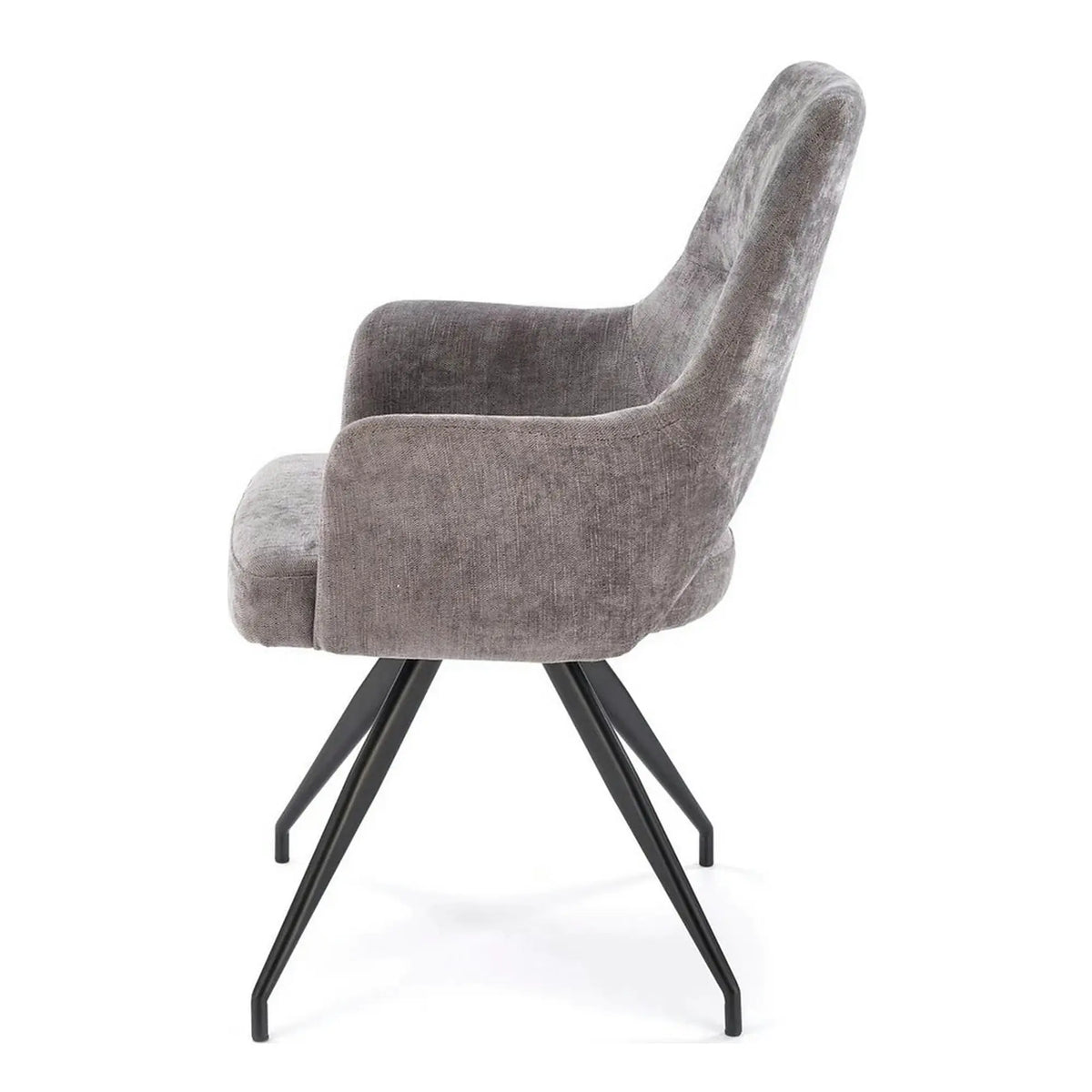Scaun rotativ K542, gri/negru, stofa clasica/metal, 58x64x88 cm