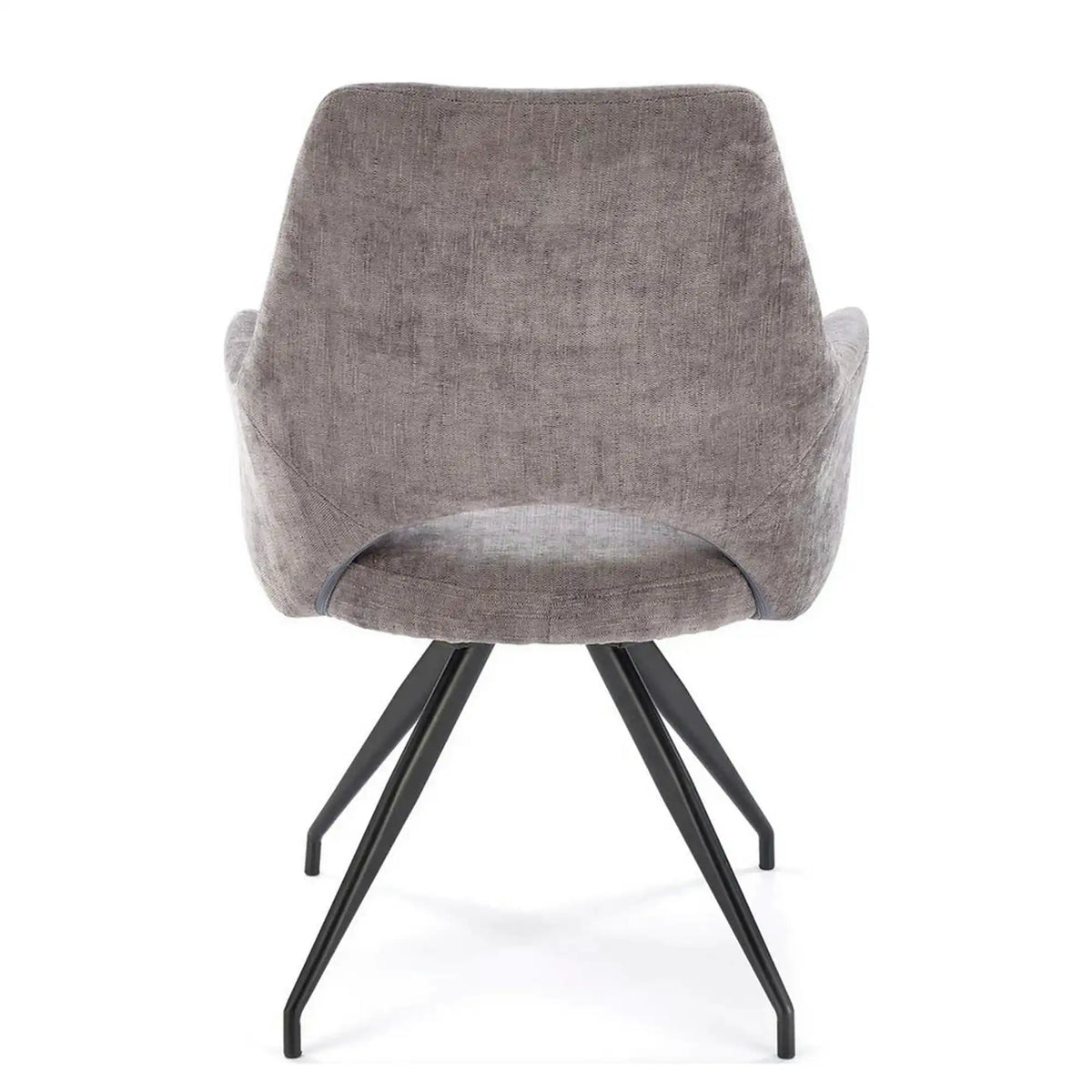 Scaun rotativ K542, gri/negru, stofa clasica/metal, 58x64x88 cm