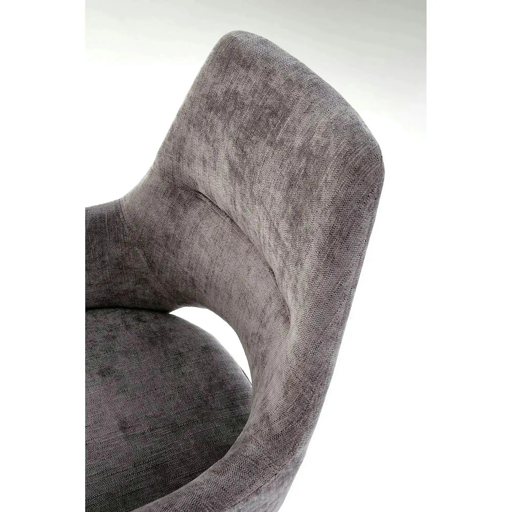 Scaun rotativ K542, gri/negru, stofa clasica/metal, 58x64x88 cm