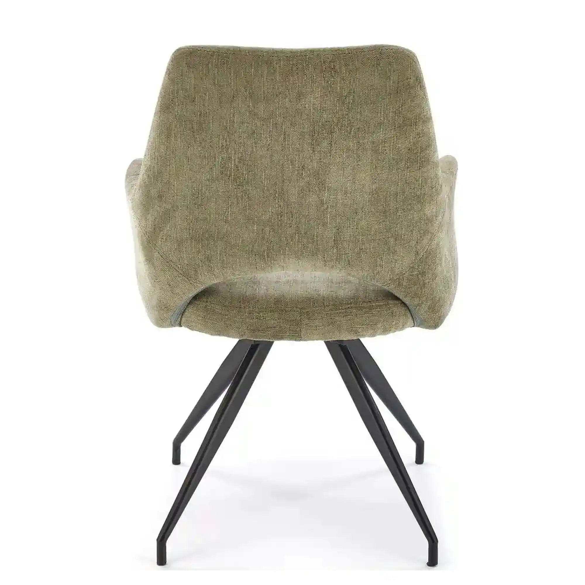 Scaun rotativ K542, verde/negru, stofa clasica/metal, 58x64x88 cm
