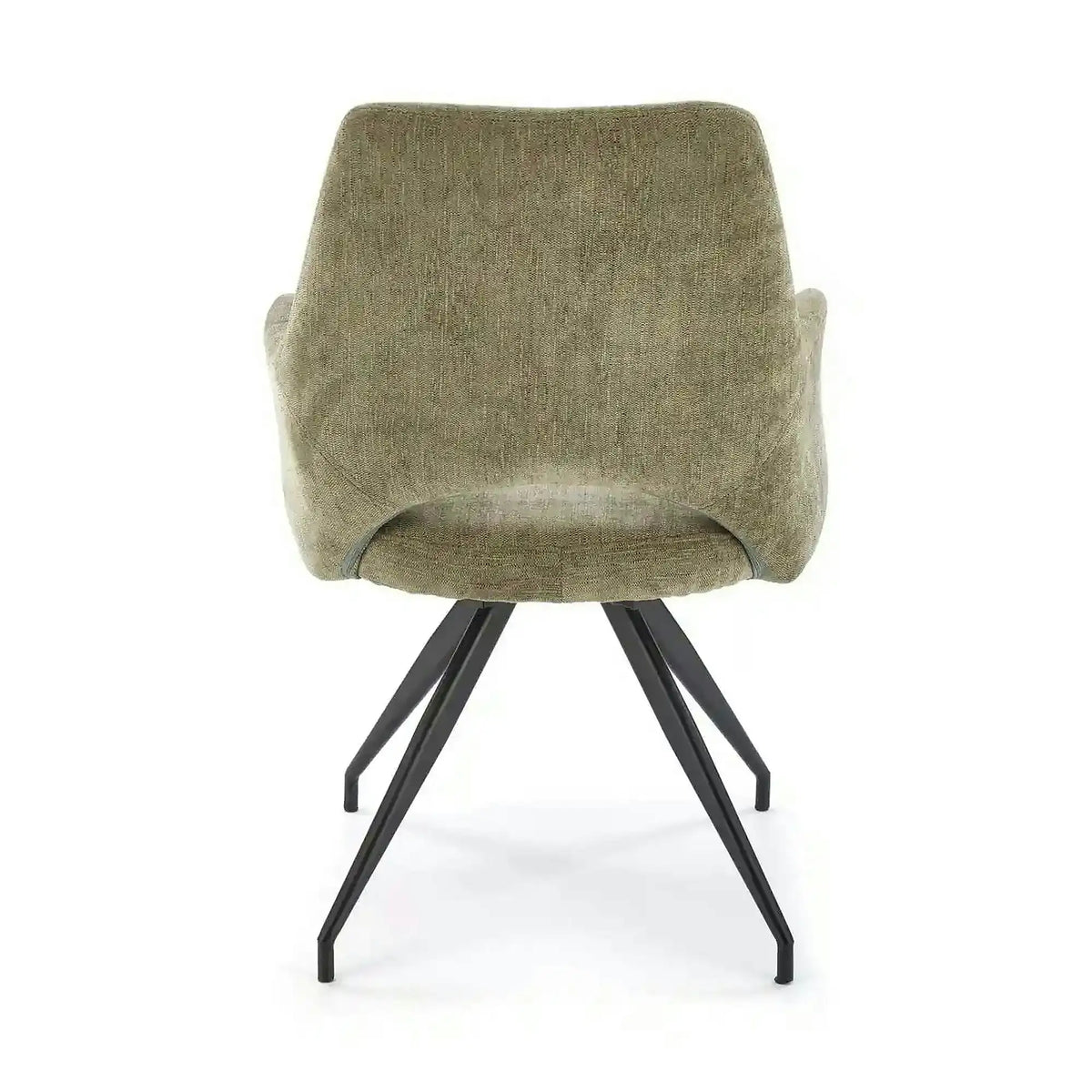 Scaun rotativ K542, verde/negru, stofa clasica/metal, 58x64x88 cm
