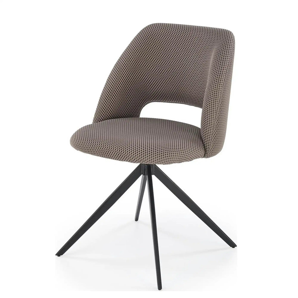 Scaun rotativ K546, gri/negru, panza/metal, 52x60x79 cm