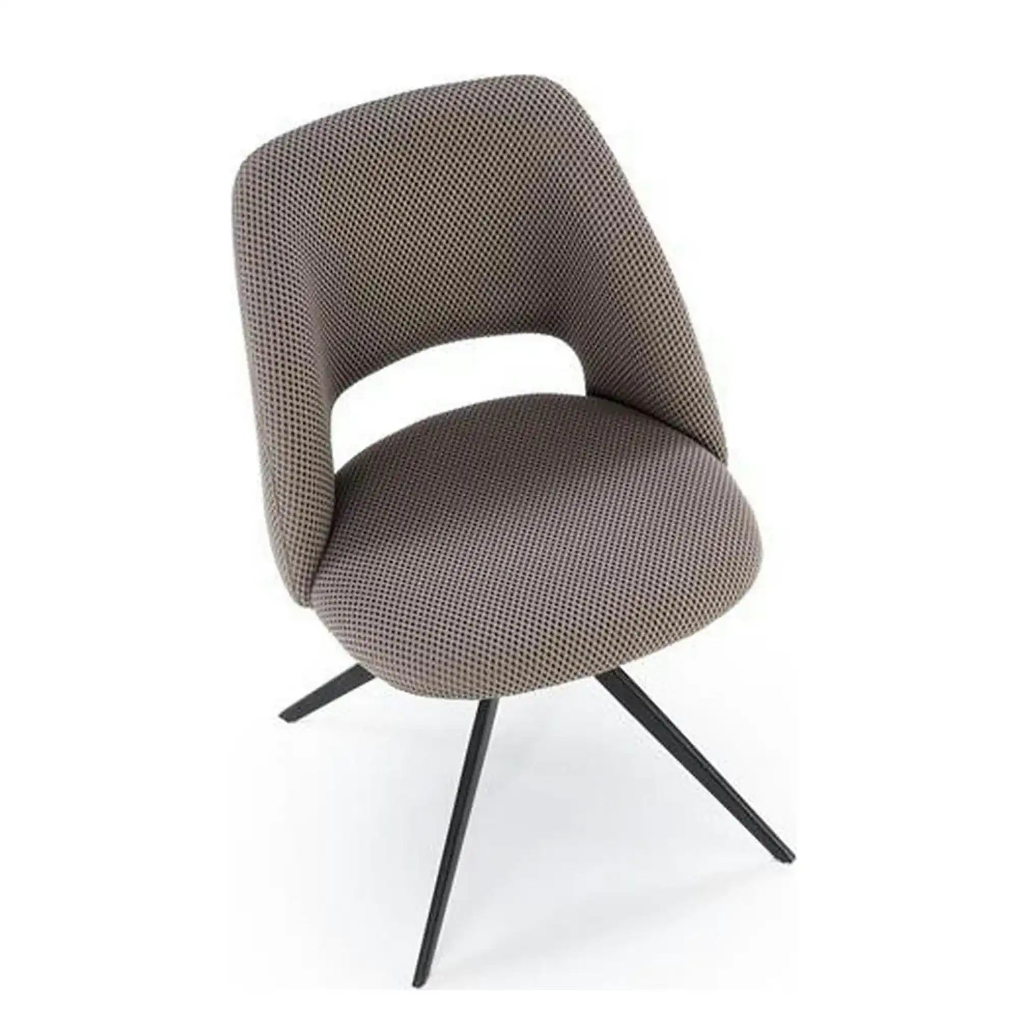 Scaun rotativ K546, gri/negru, panza/metal, 52x60x79 cm