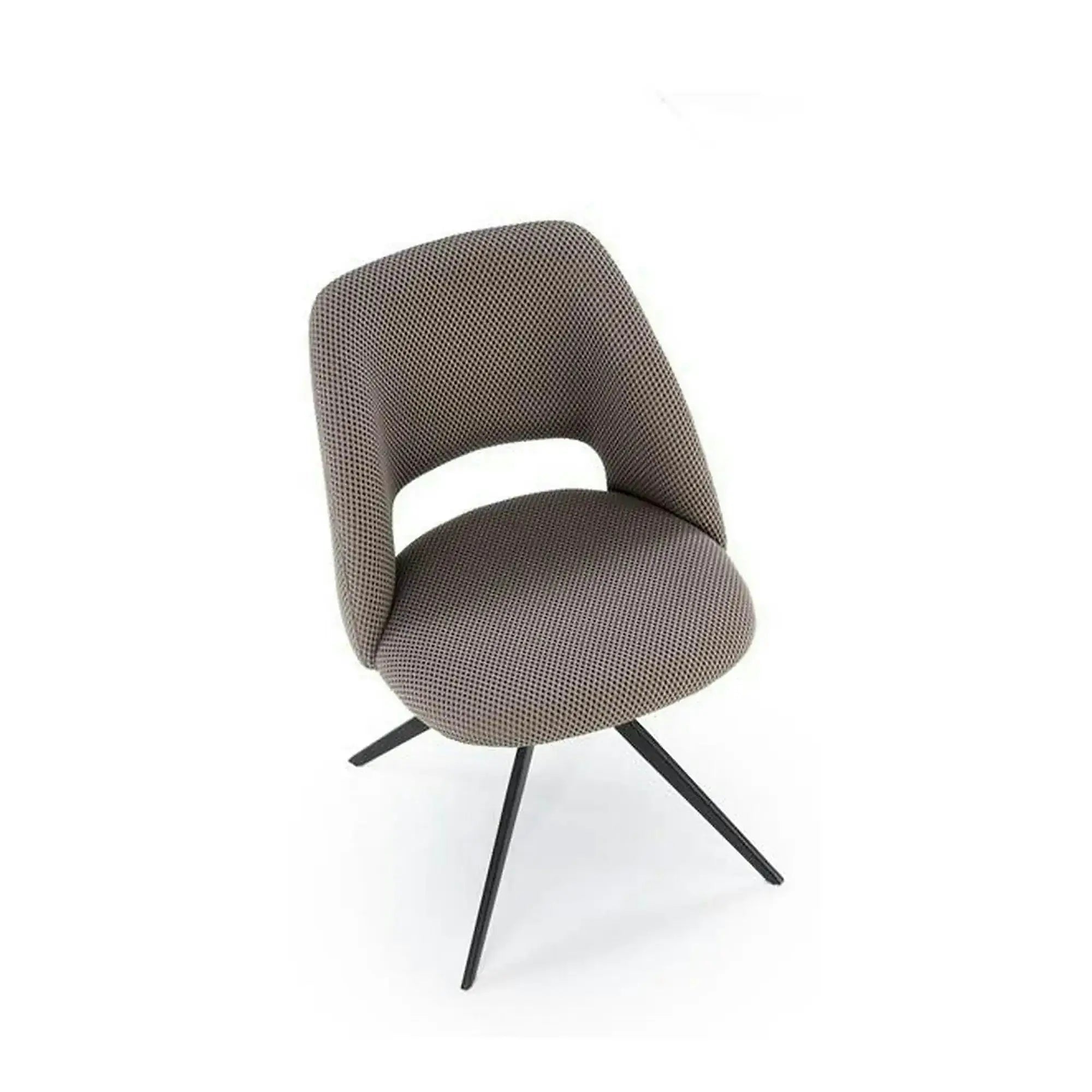 Scaun rotativ K546, gri/negru, panza/metal, 52x60x79 cm