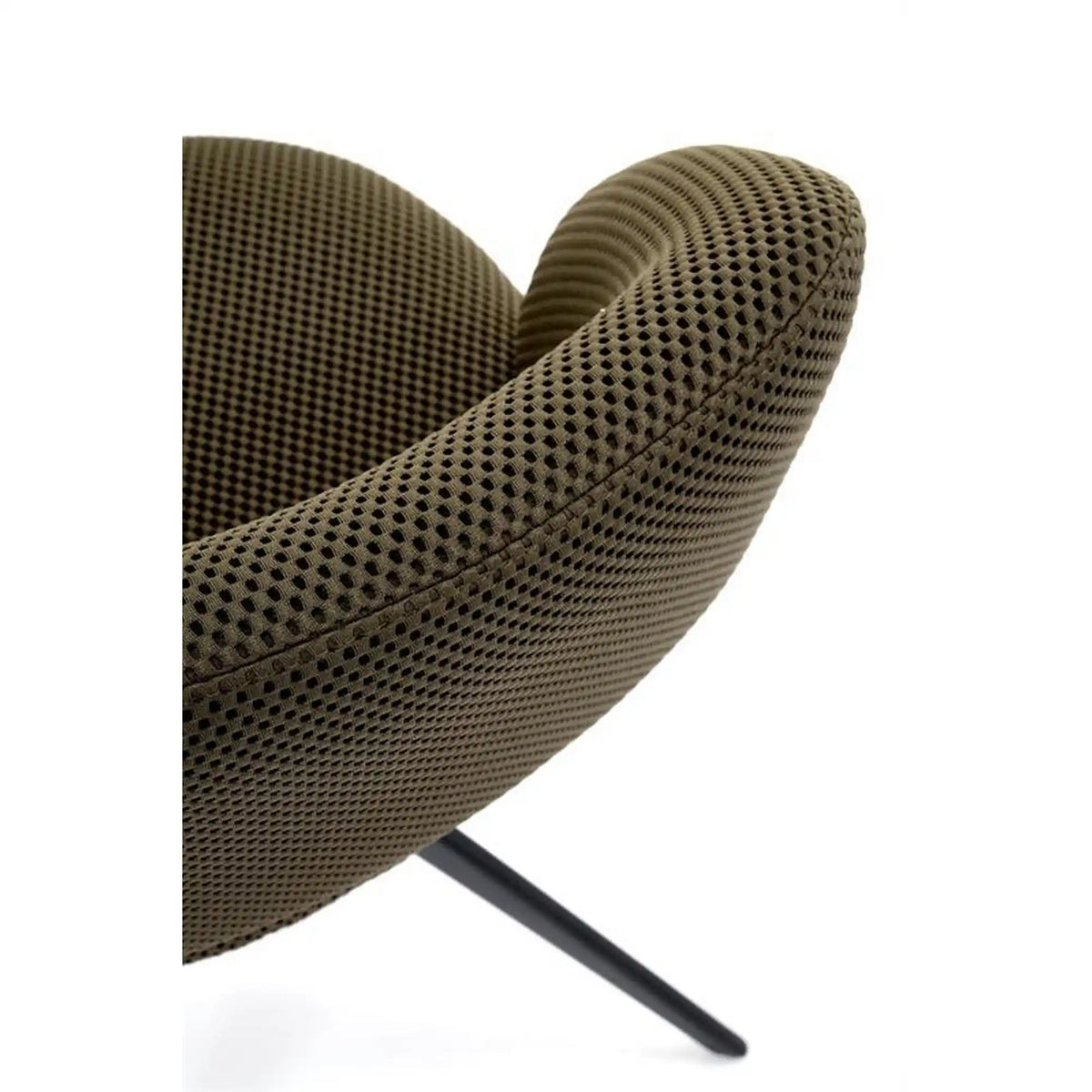 Scaun rotativ K546, verde/negru, panza/metal, 52x60x79 cm