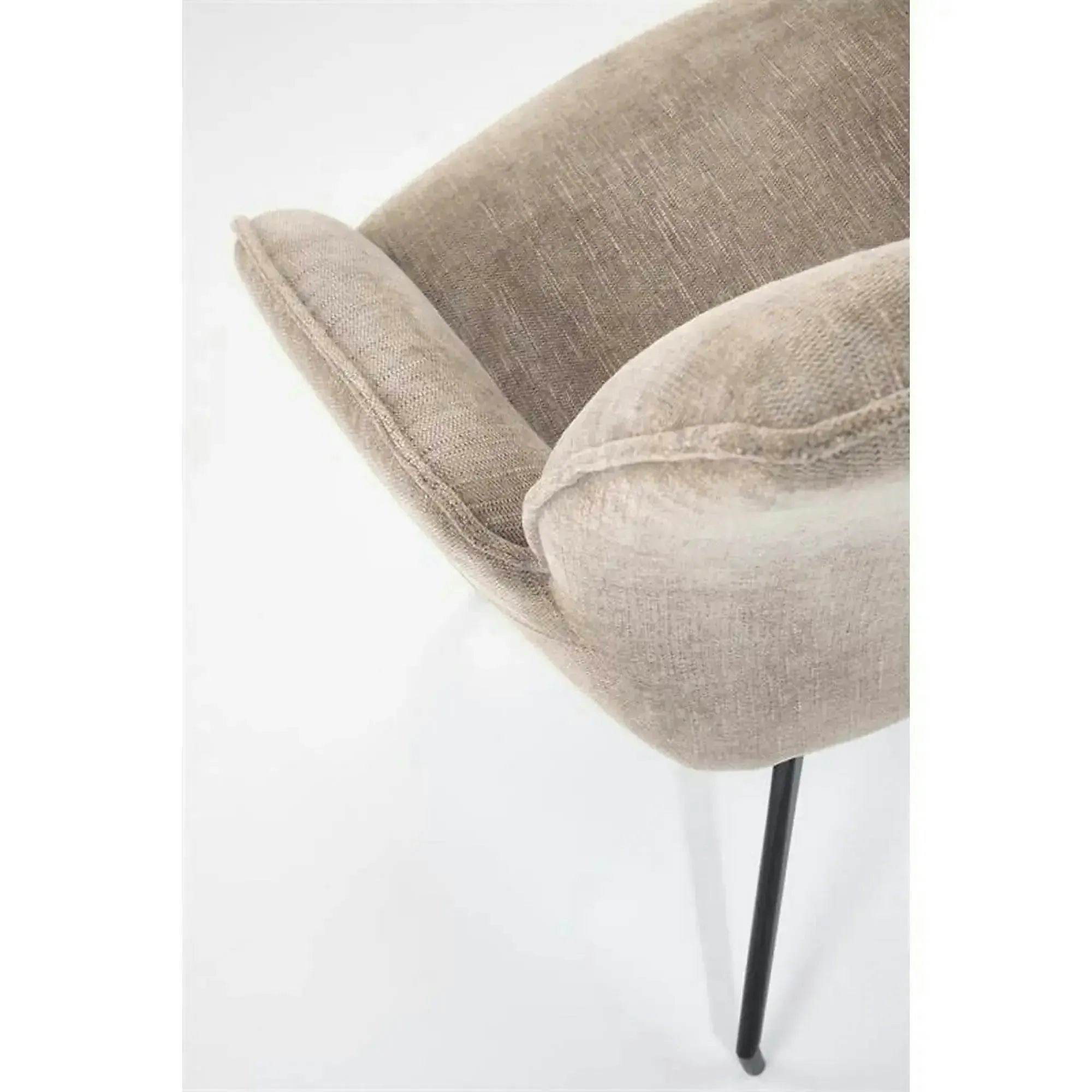 Scaun rotativ K553, bej/negru, stofa clasica/metal, 60x66x96 cm