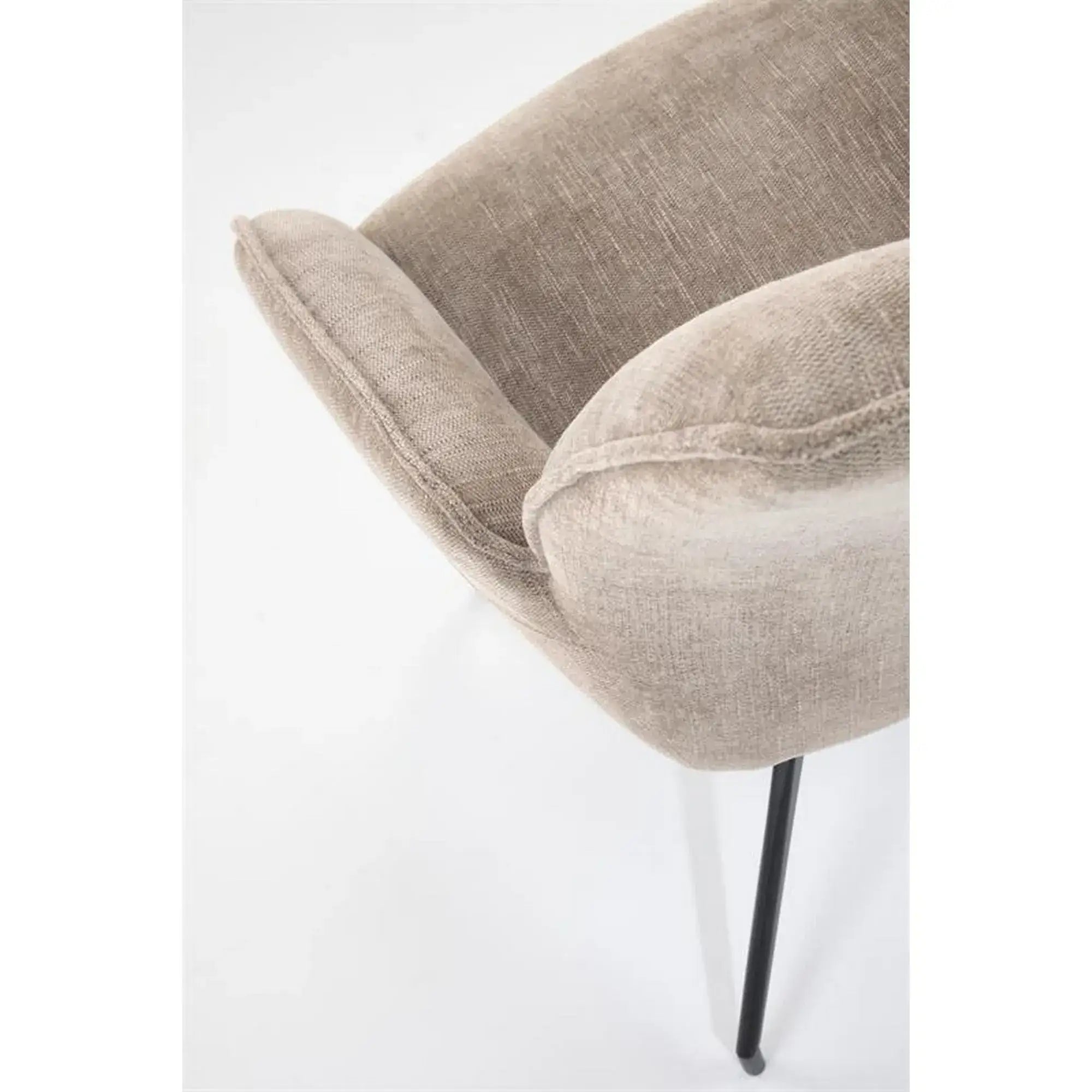 Scaun rotativ K553, bej/negru, stofa clasica/metal, 60x66x96 cm