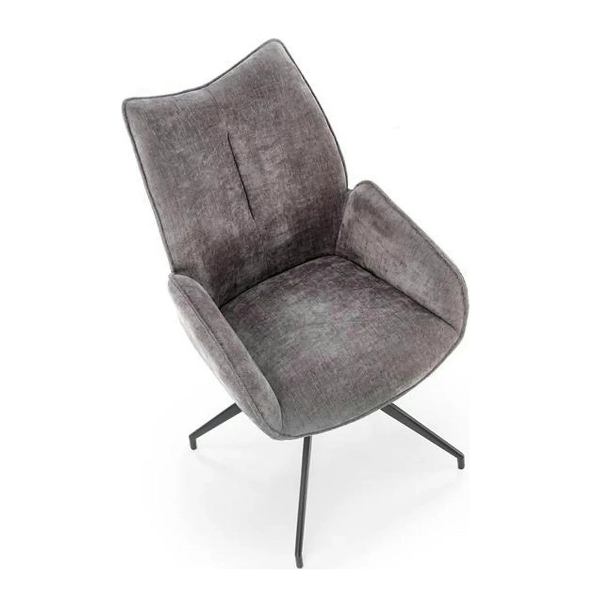 Scaun rotativ K553, gri/negru, stofa clasica/metal, 60x66x96 cm