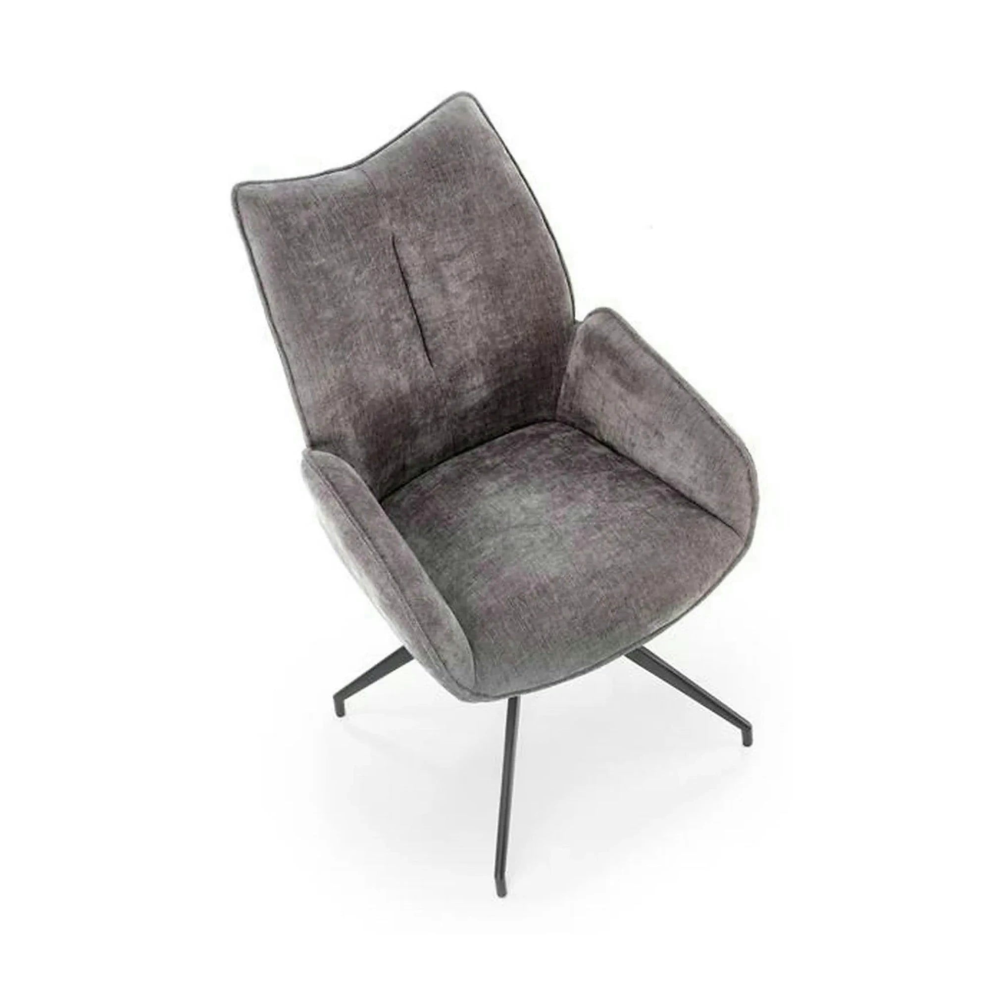 Scaun rotativ K553, gri/negru, stofa clasica/metal, 60x66x96 cm